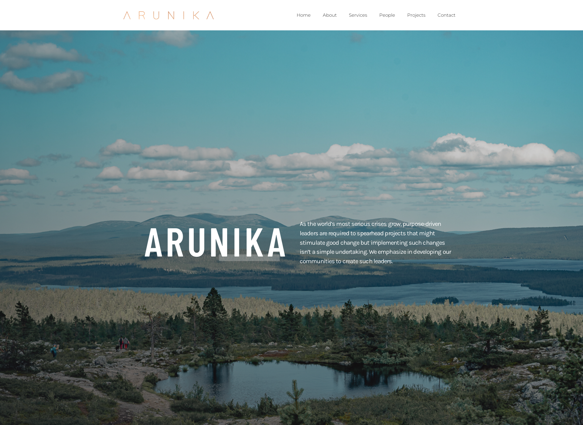 Skärmdump för arunika.fi