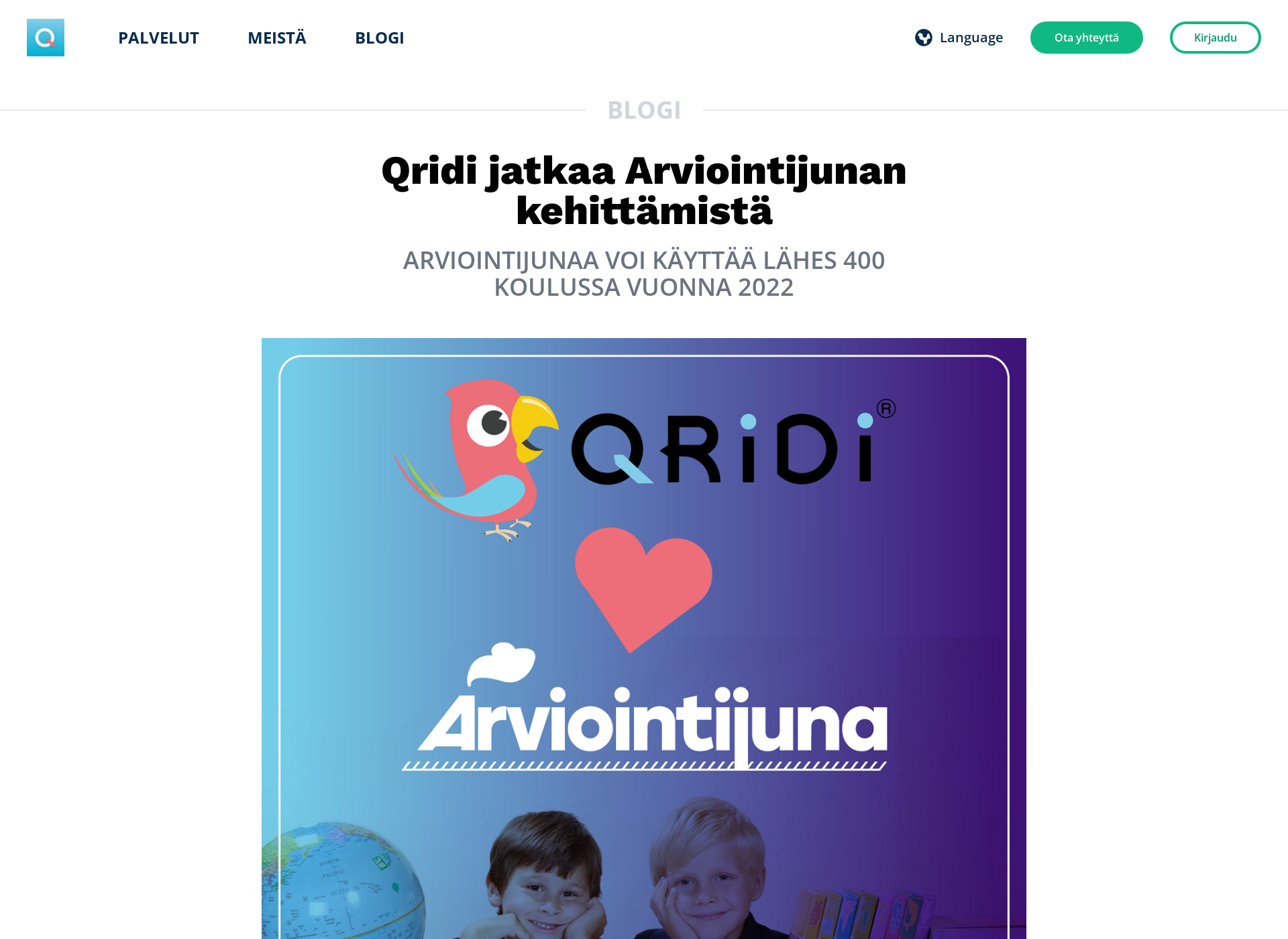 Skärmdump för arviointijuna.fi