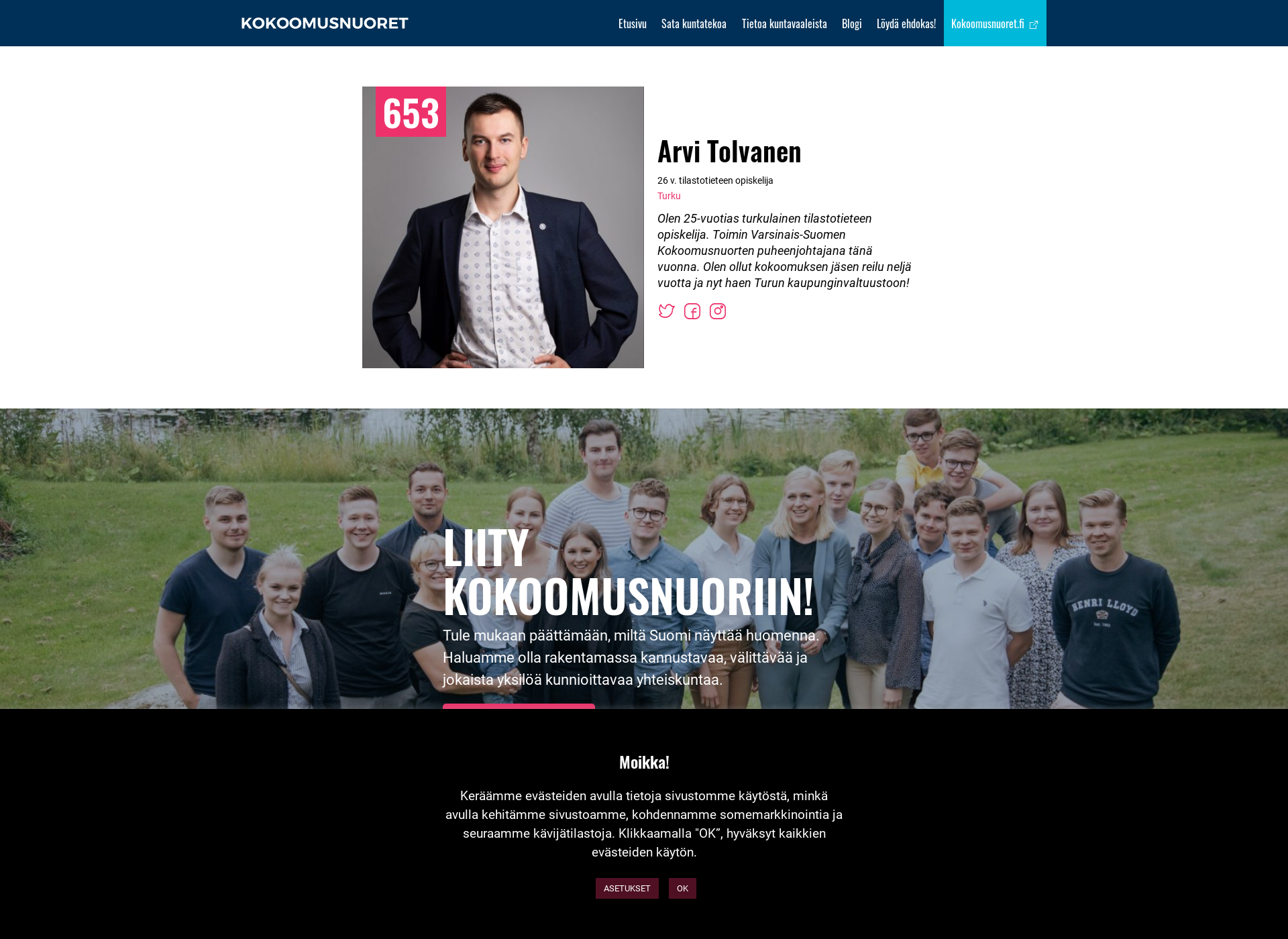Screenshot for arvitolvanen.fi