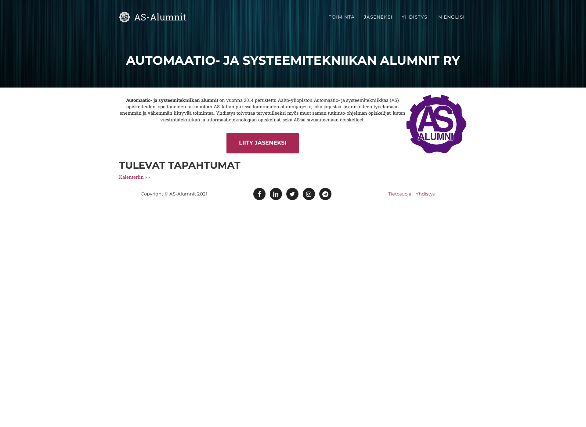 Skärmdump för as-alumnit.fi
