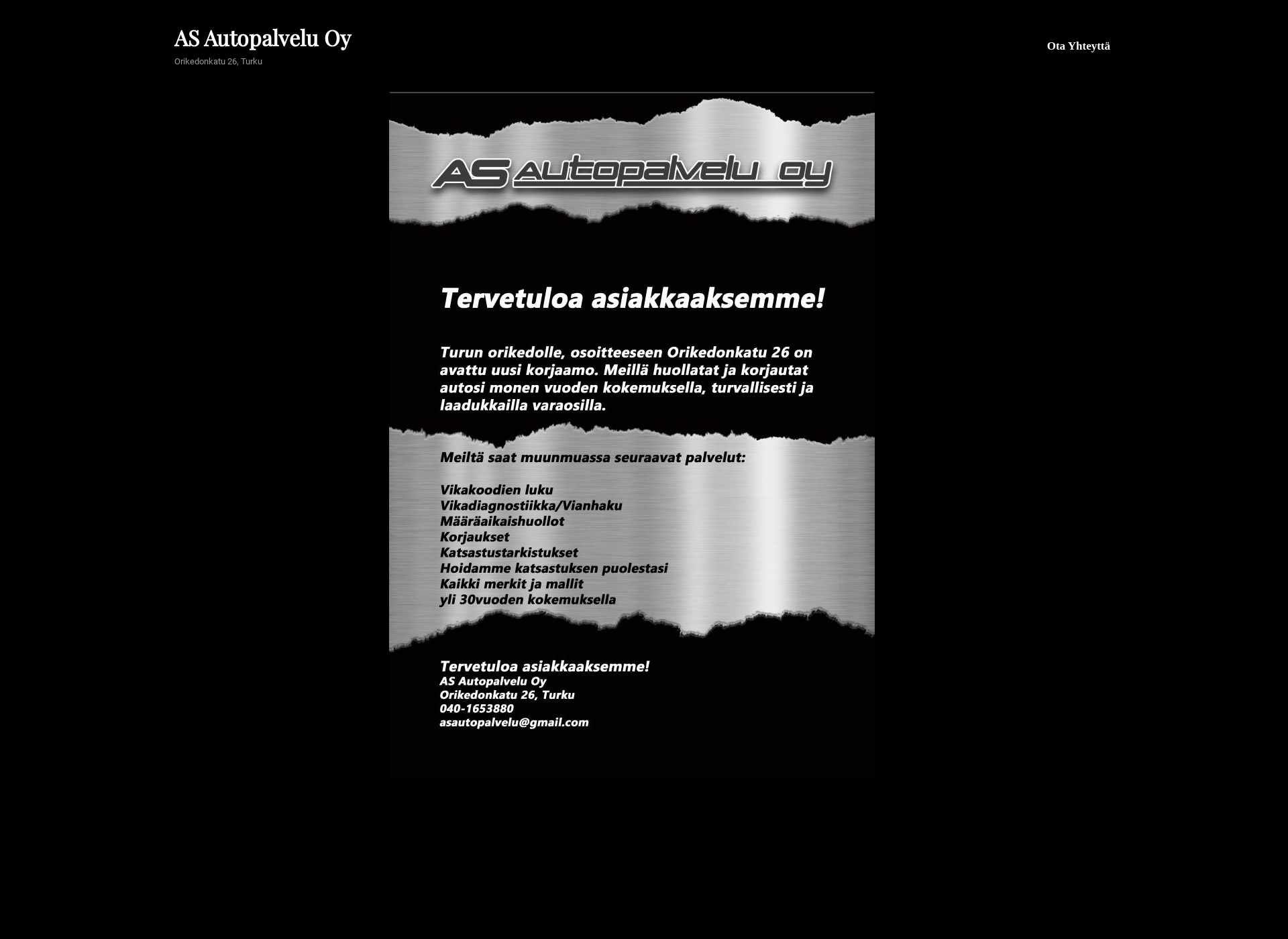 Skärmdump för as-autopalvelu.fi