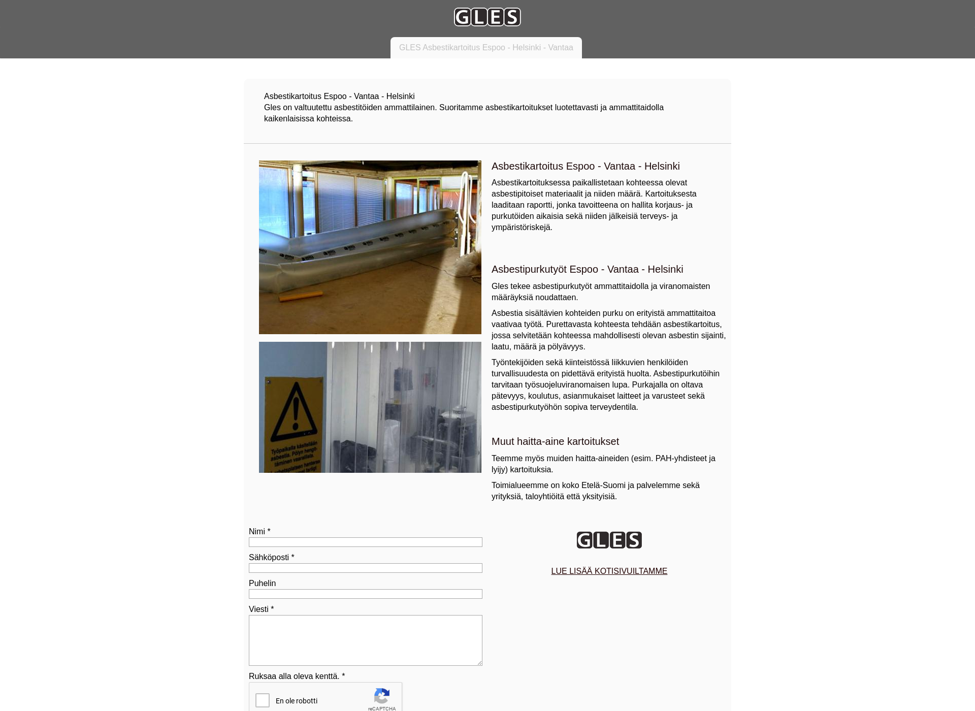 Screenshot for asbestikartoitus-espoo.fi