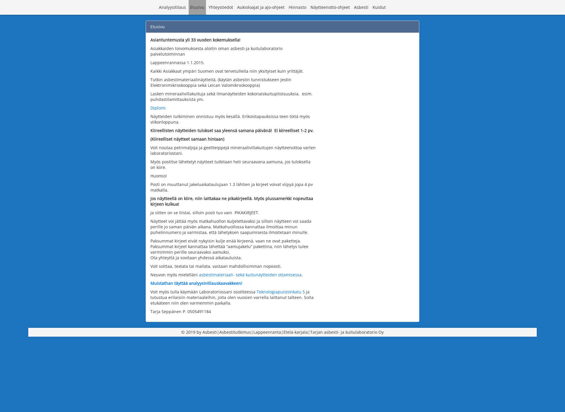 Screenshot for asbestilabra.fi