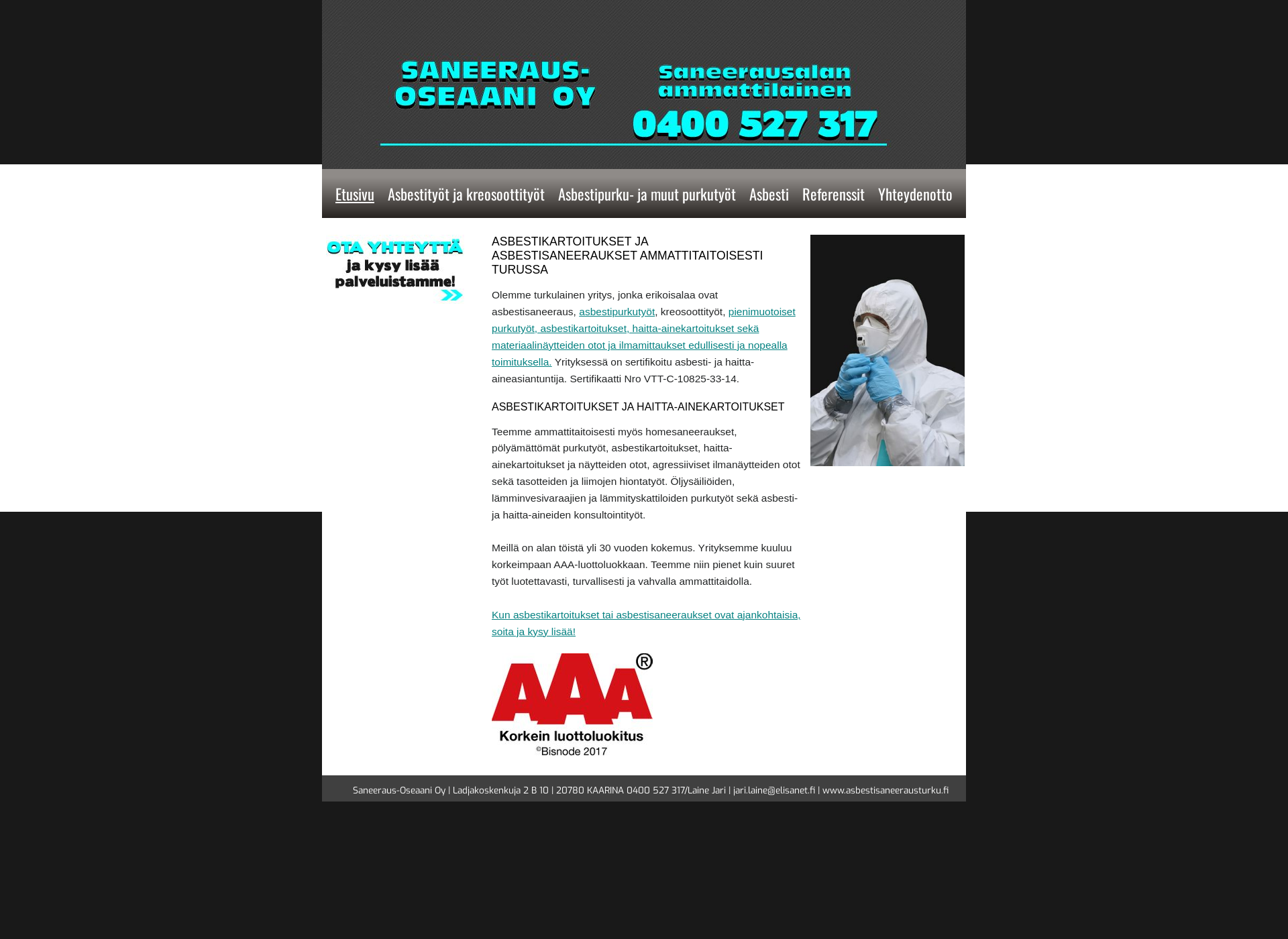 Screenshot for asbestisaneerausturku.fi