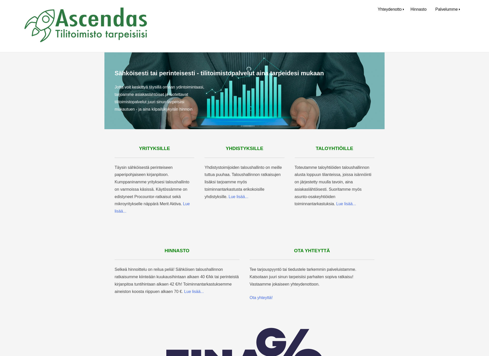 Screenshot for ascendas.fi