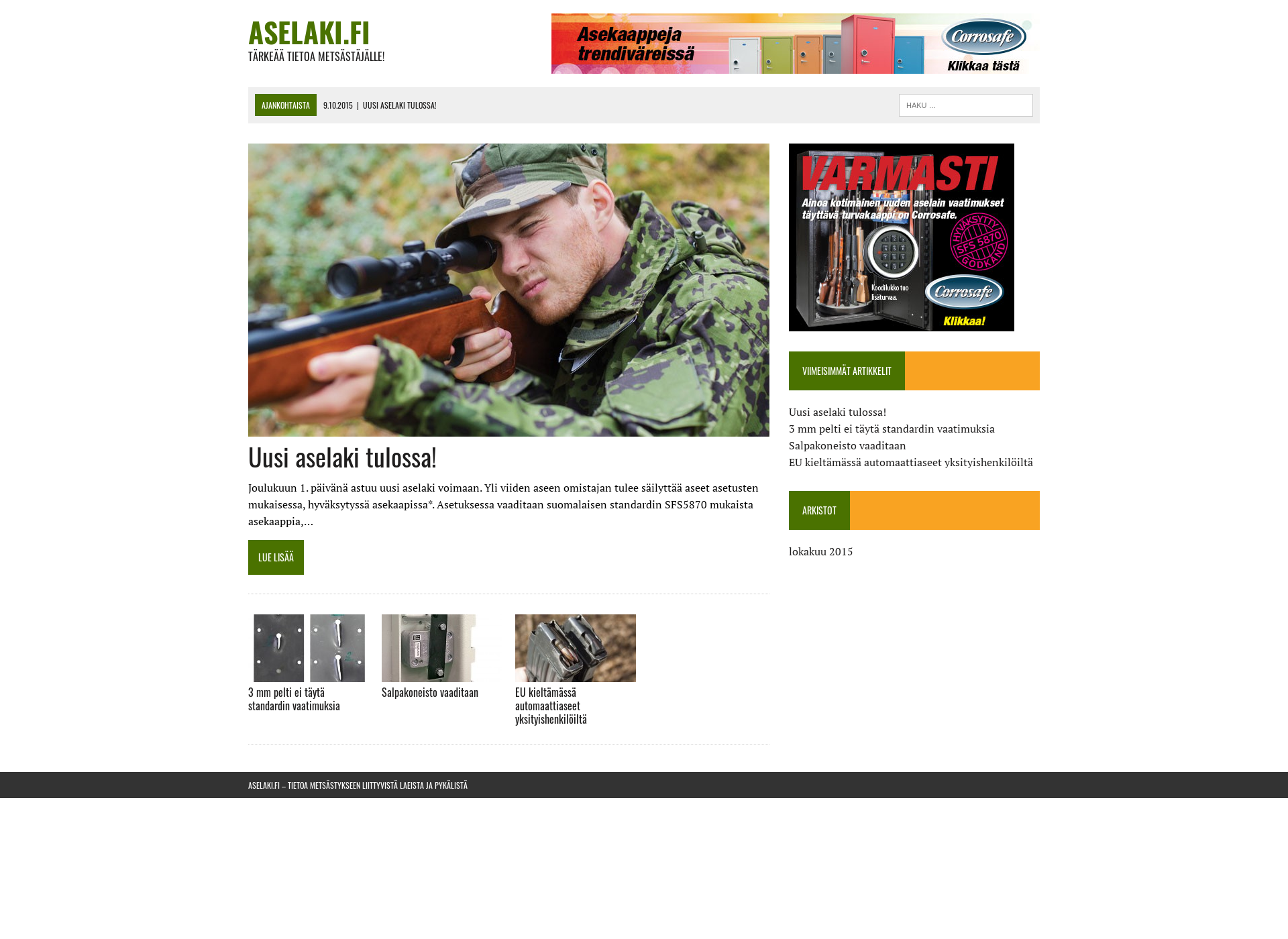Screenshot for aselaki.fi