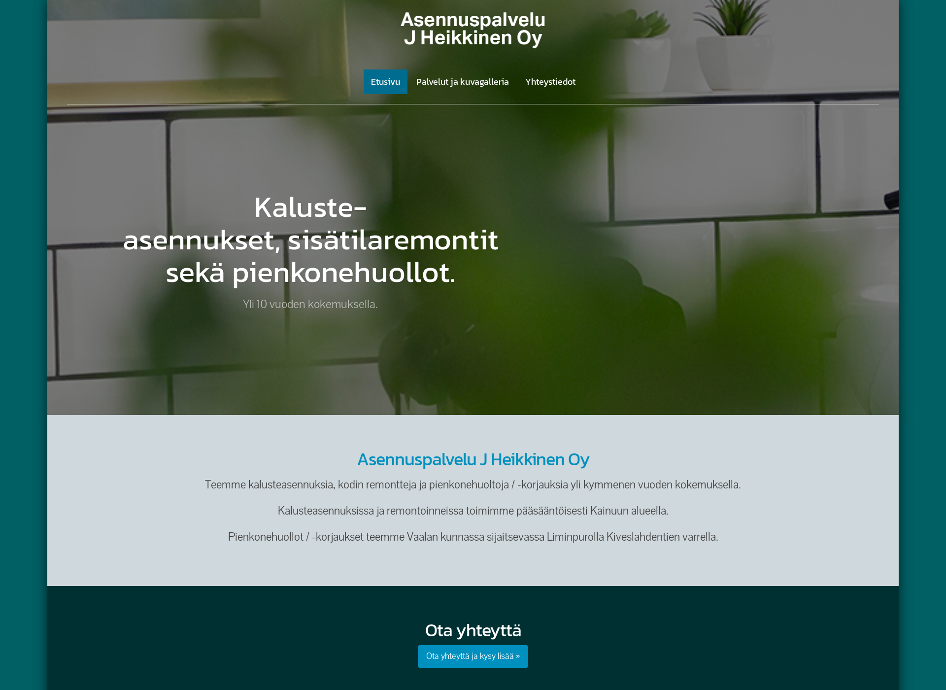 Screenshot for asennusjheikkinen.fi