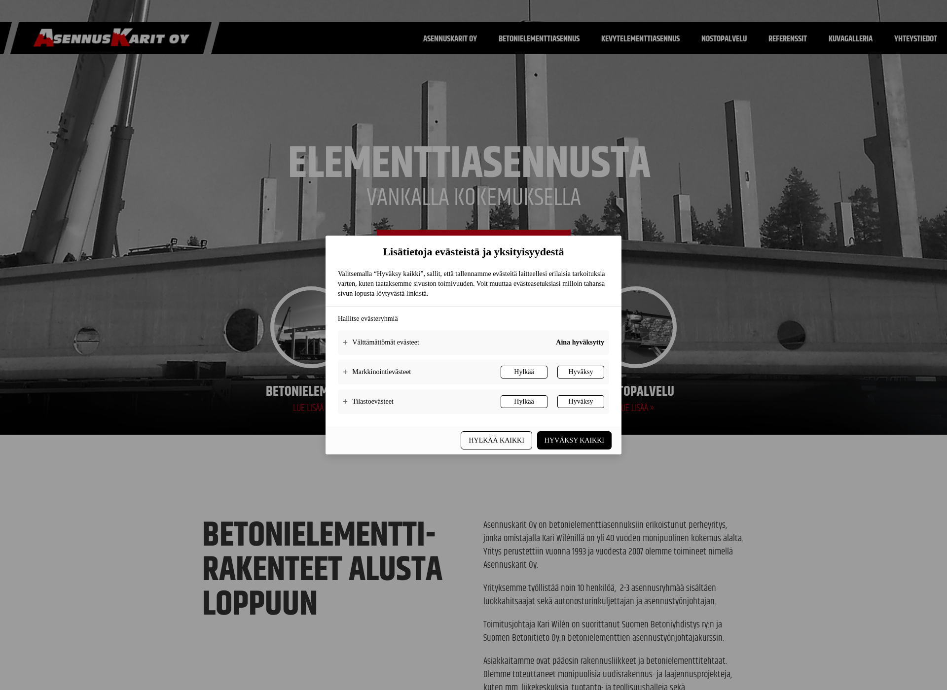 Screenshot for asennuskarit.fi
