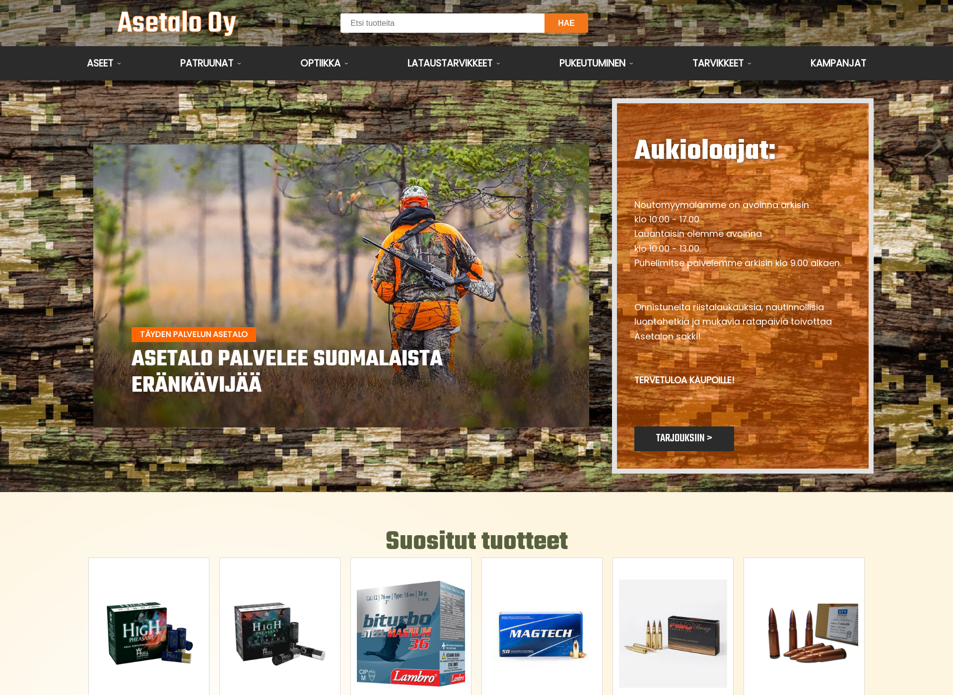Screenshot for asetalo.fi