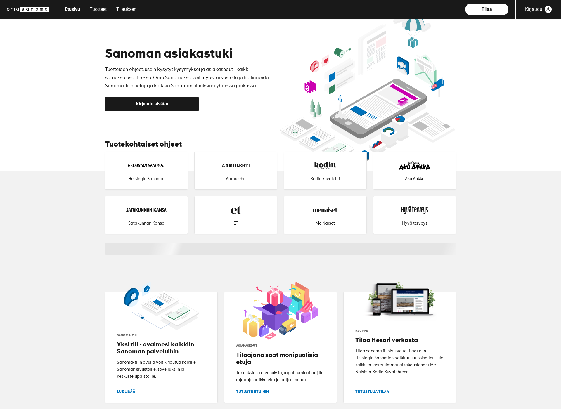 Screenshot for asiakaspalvelu.fi