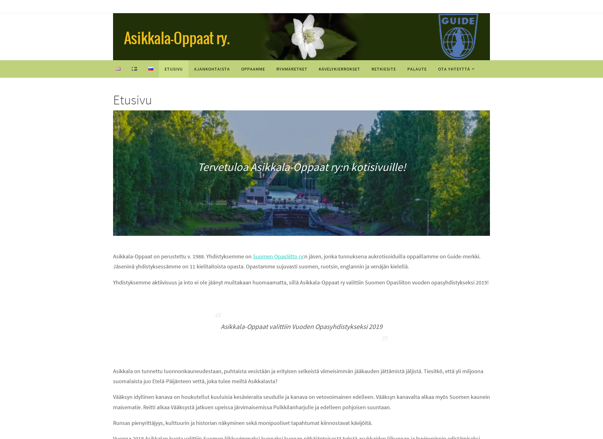 Screenshot for asikkala-oppaat.fi