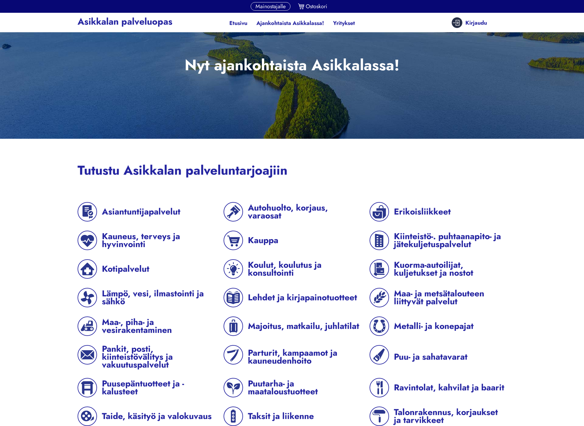Screenshot for asikkalanpalvelut.fi