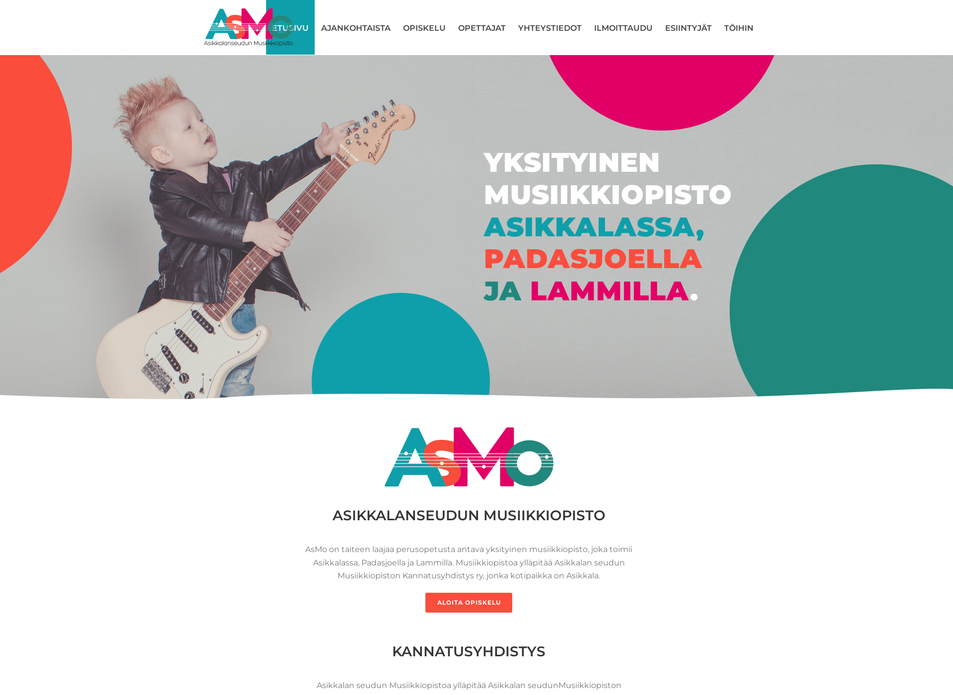 Screenshot for asikkalanseudunmusiikkiopisto.fi