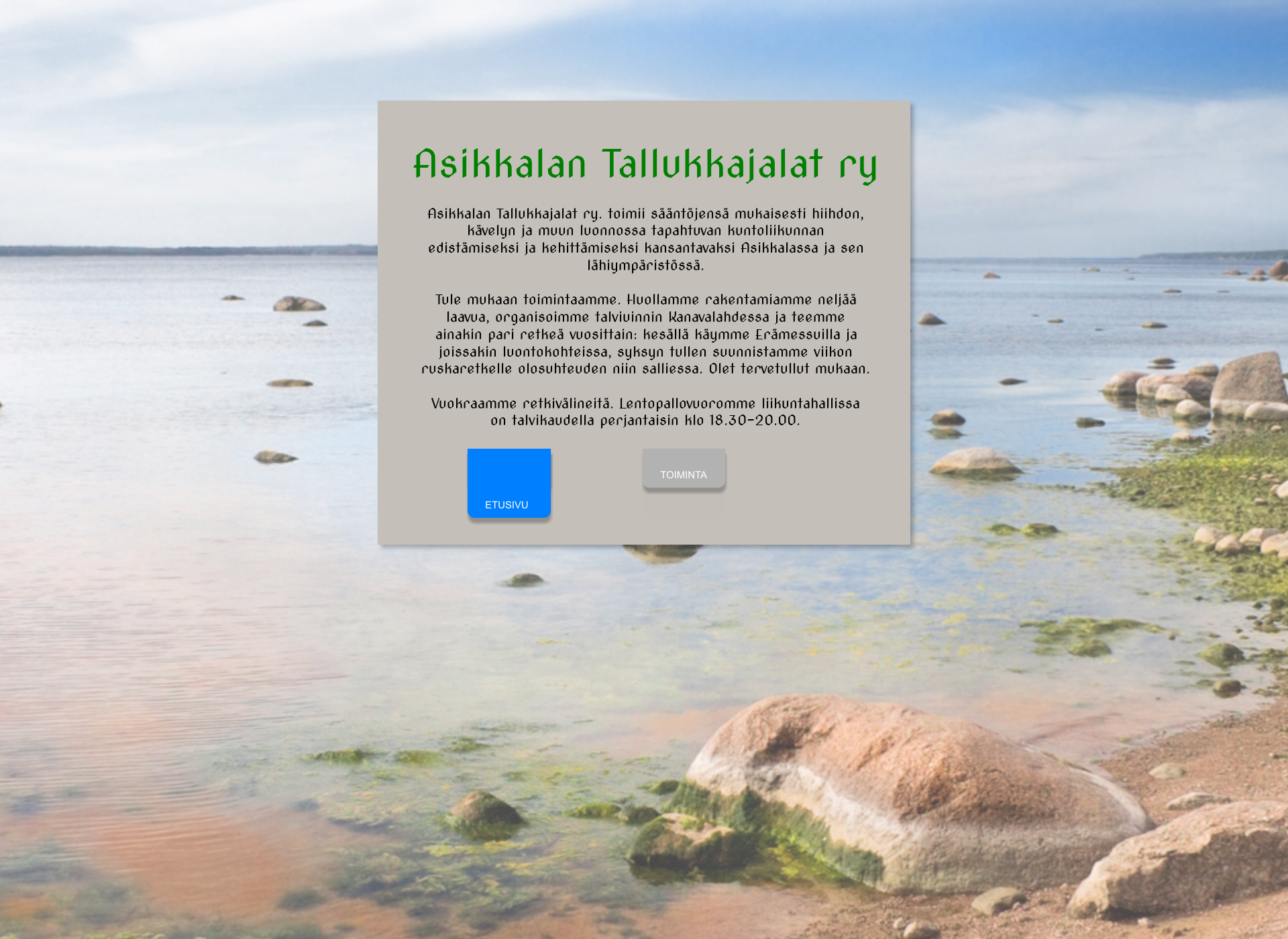 Screenshot for asikkalantallukkajalat.fi
