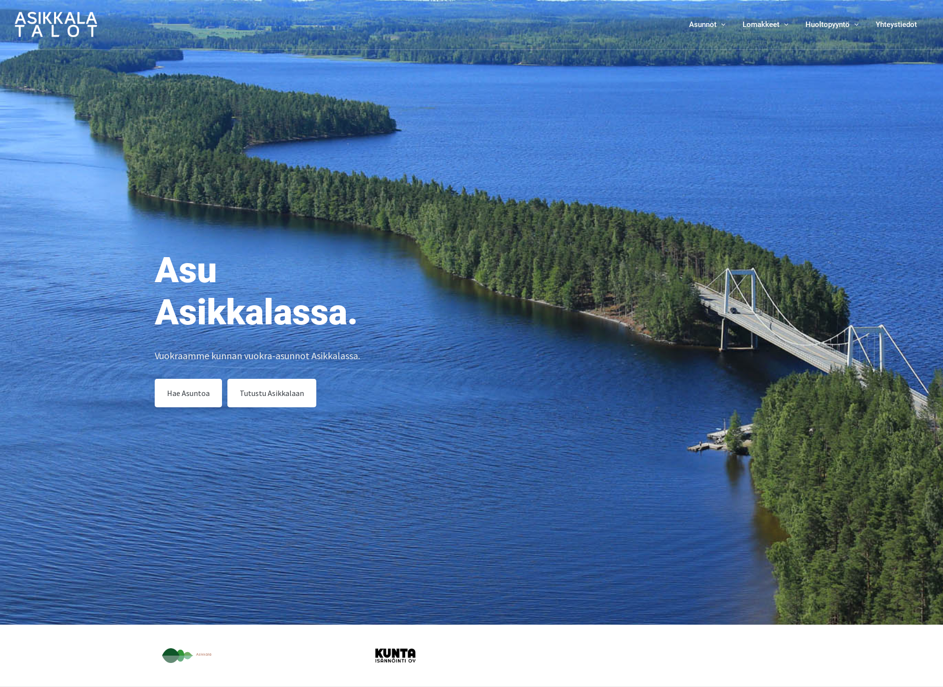 Skärmdump för asikkalatalot.fi