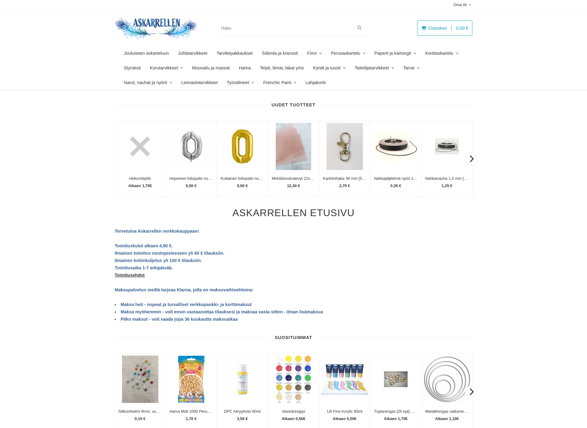Screenshot for askarrellen.fi