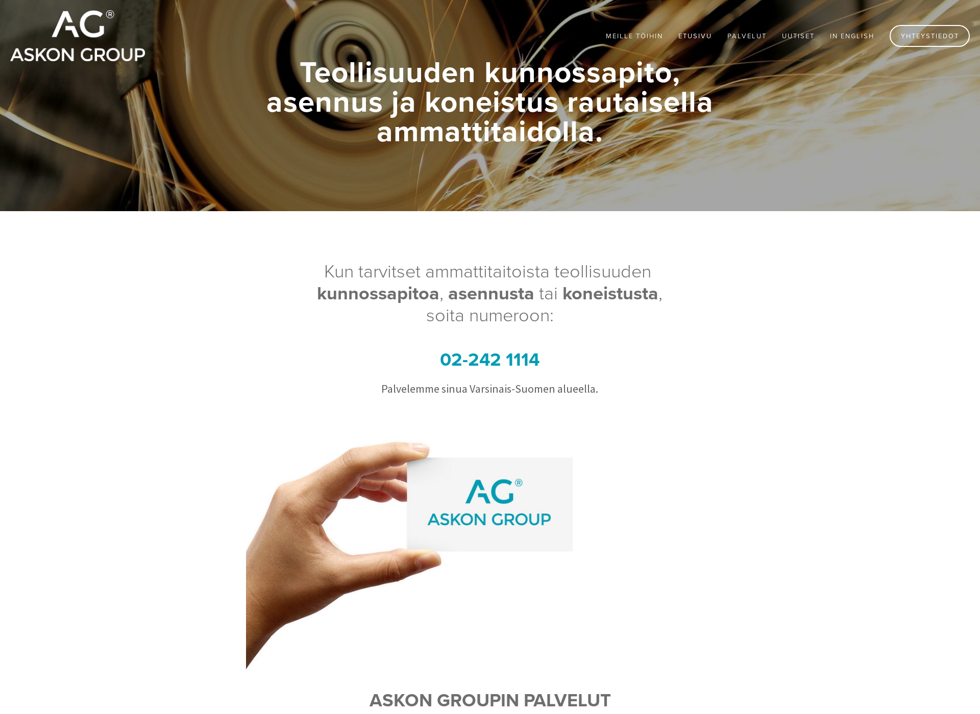 Skärmdump för askongroup.fi