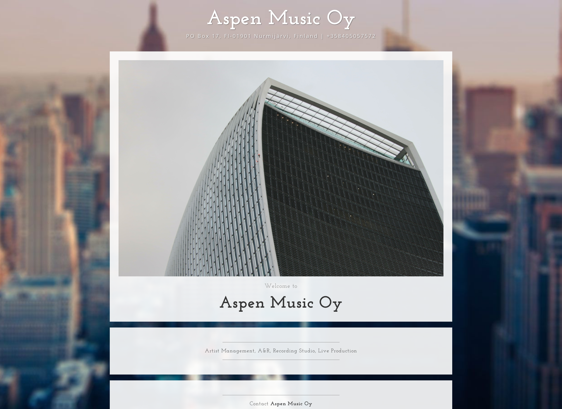 Screenshot for aspenmusic.fi
