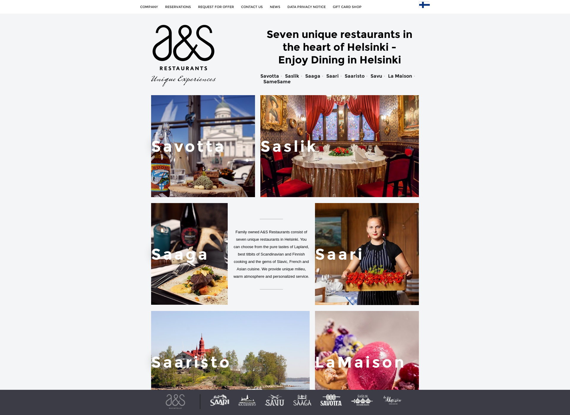 Screenshot for asrestaurants.fi