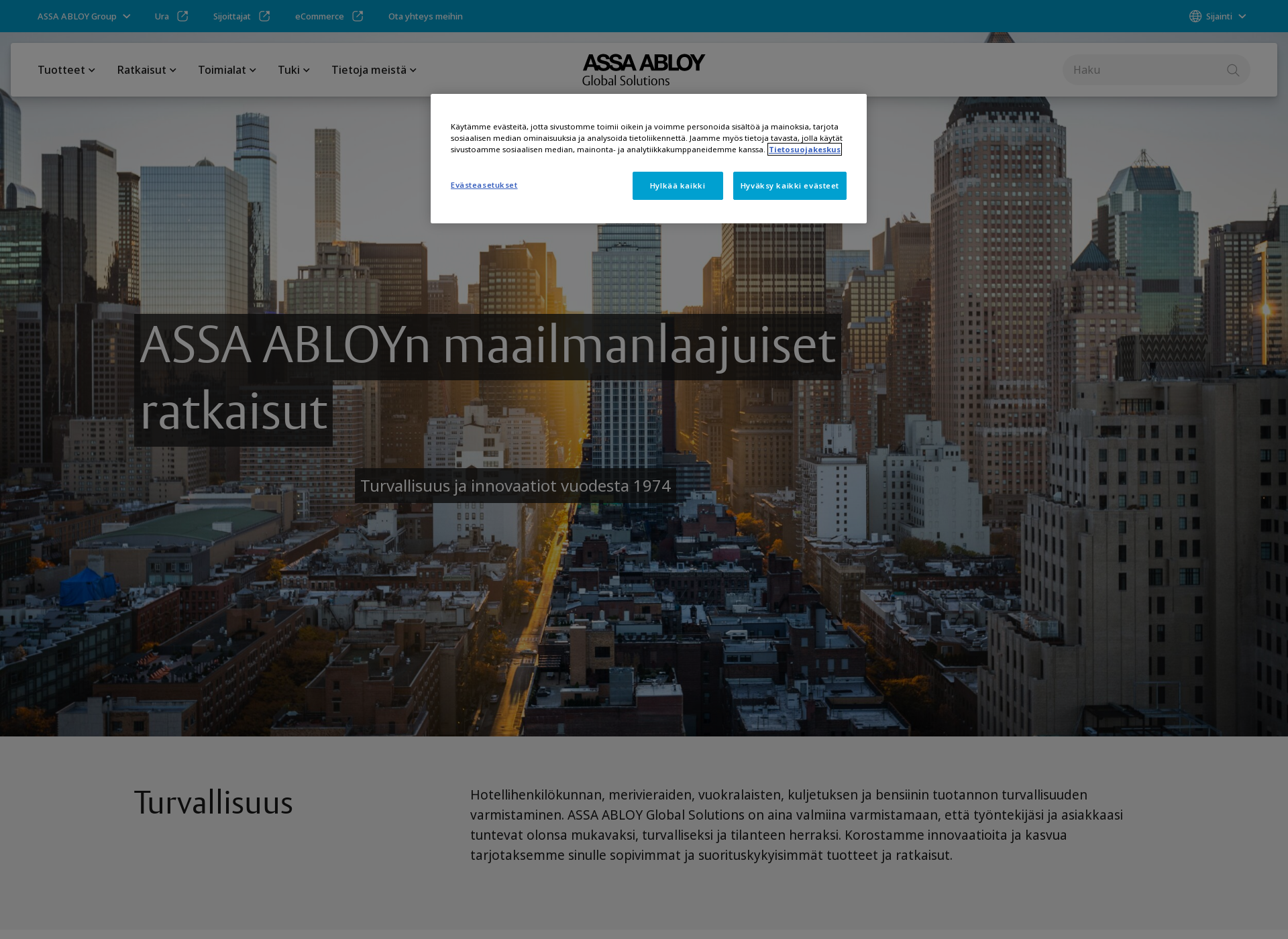 Screenshot for assaabloyglobalsolutions.fi