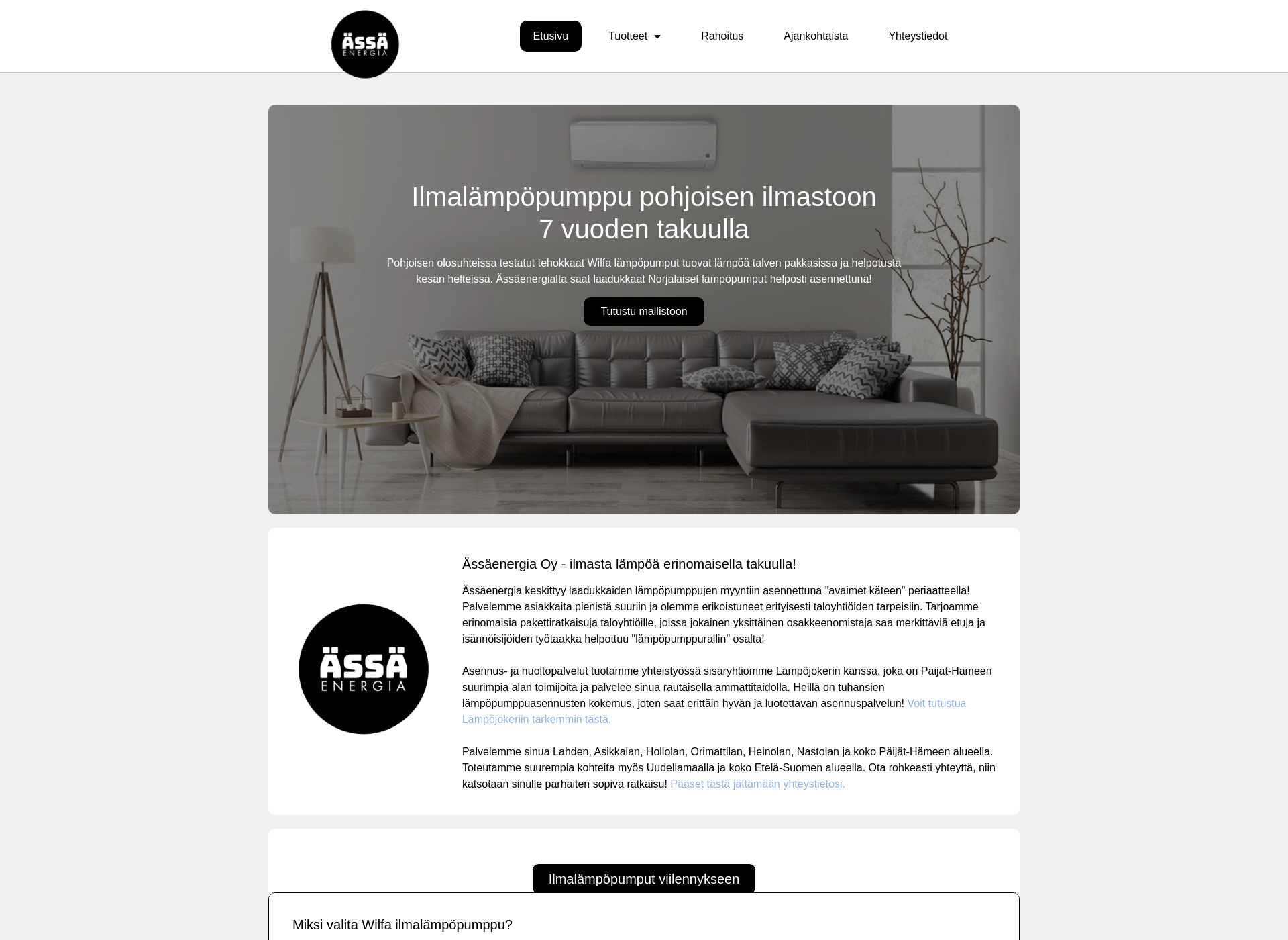 Screenshot for assaenergia.fi