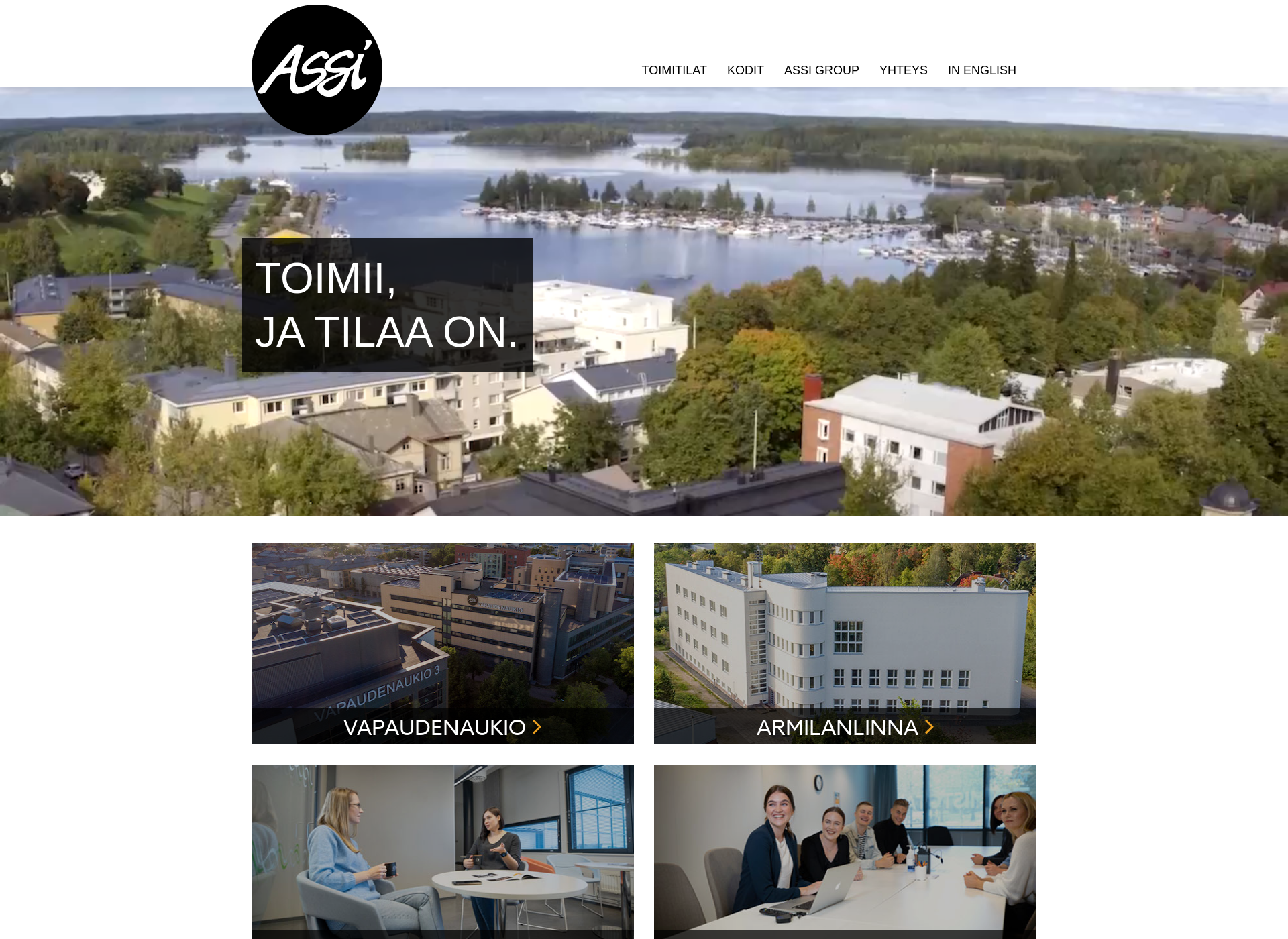 Skärmdump för assigroup.fi