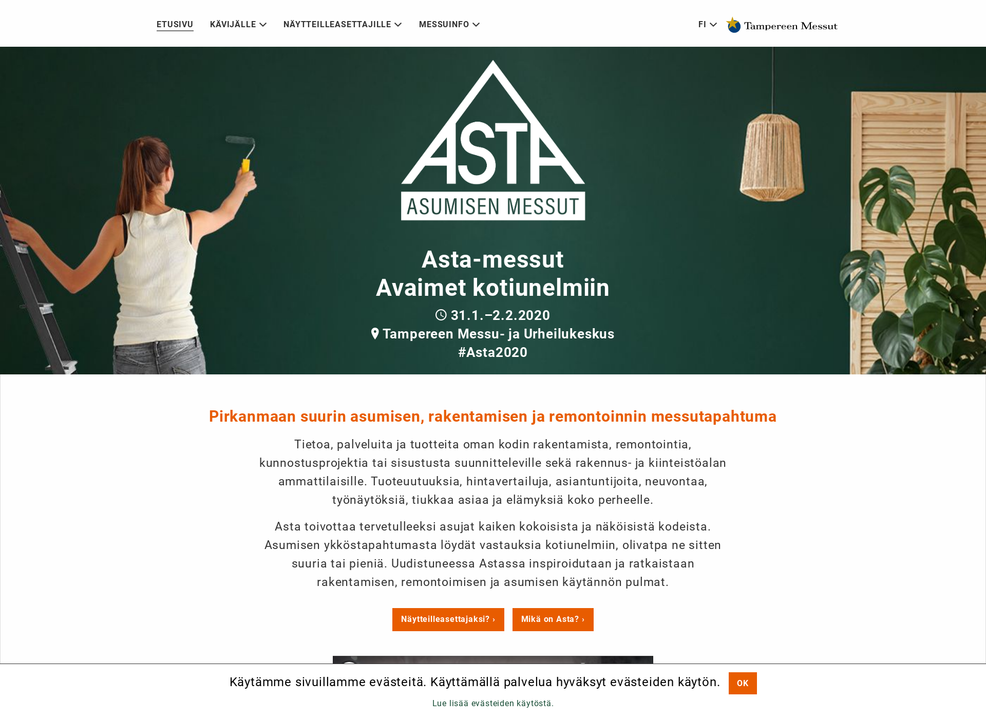 Skärmdump för asta-rakentaja.fi