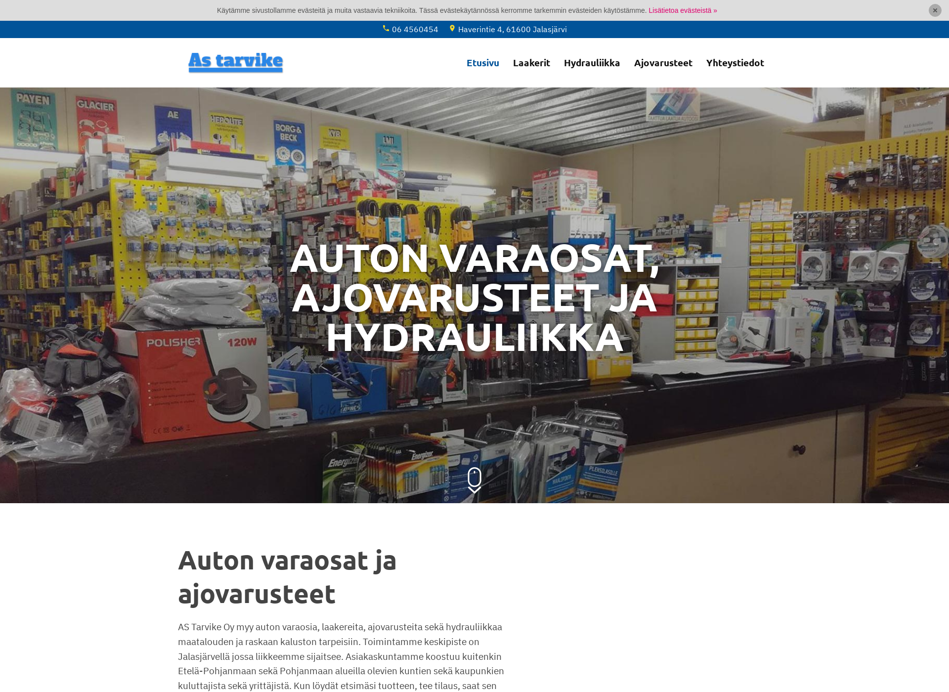 Skärmdump för astarvike.fi