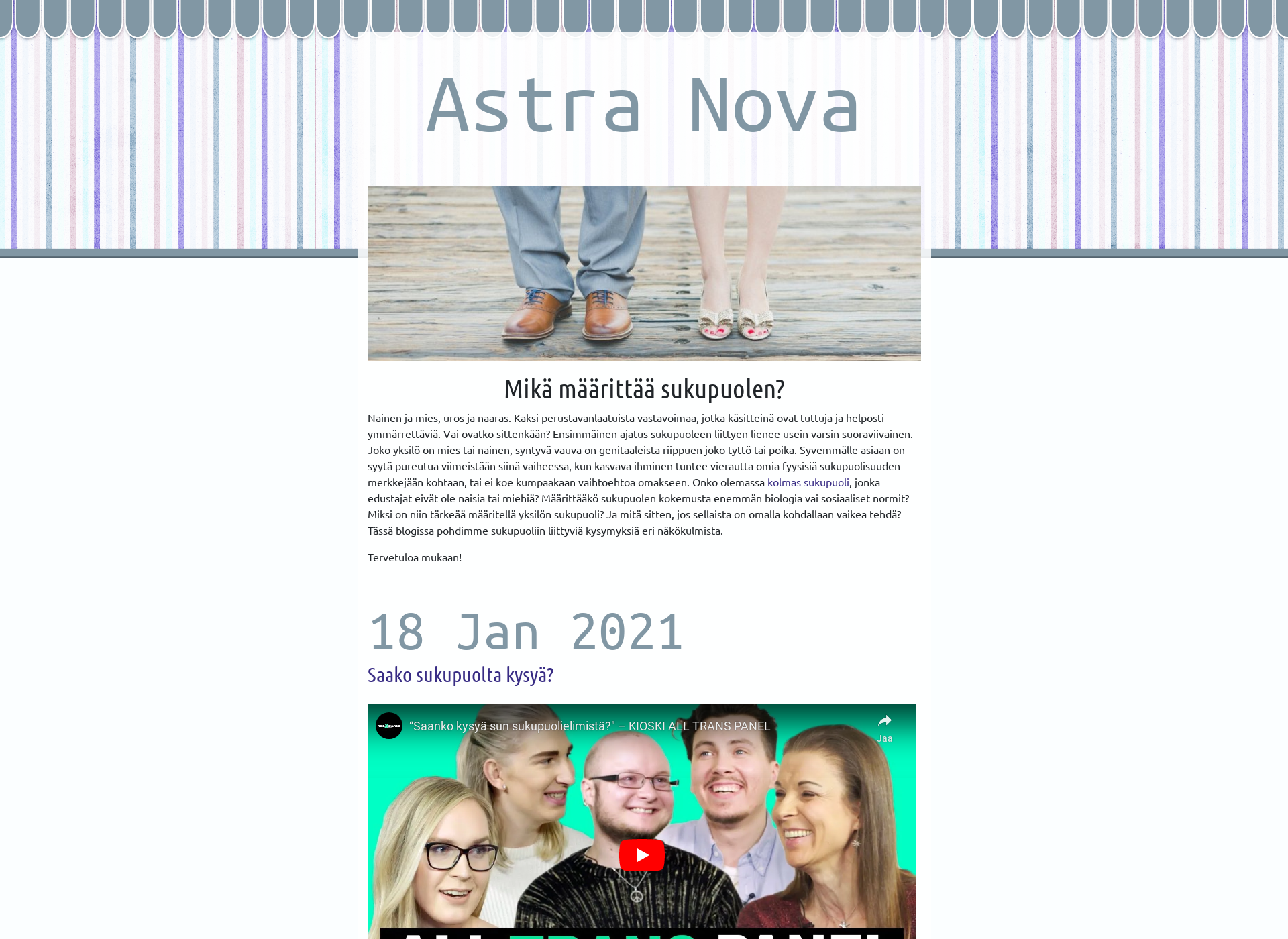 Skärmdump för astranova.fi