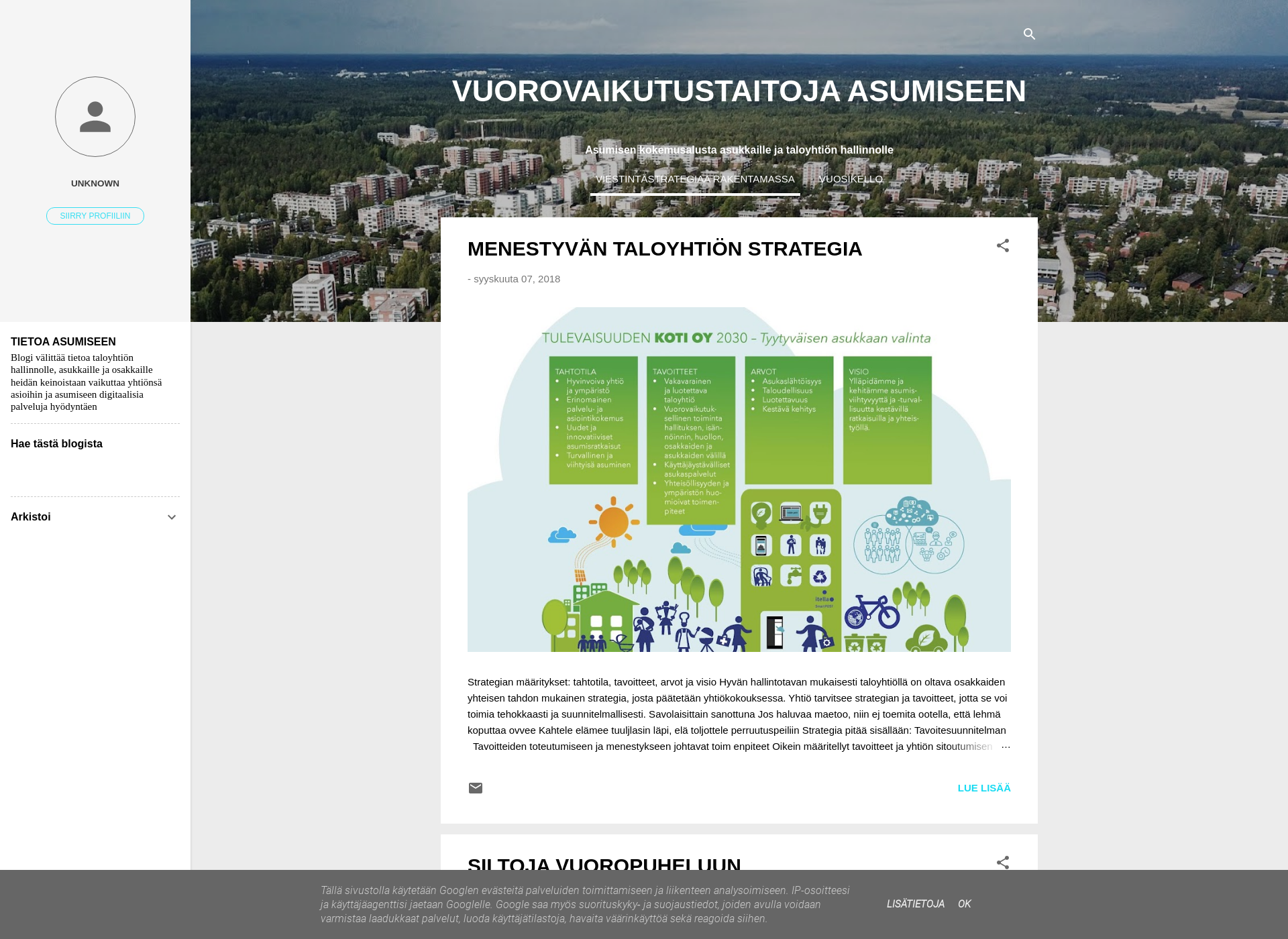 Screenshot for asukasviestinta.fi