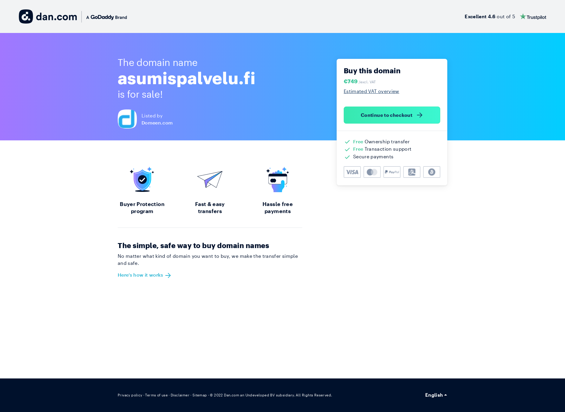 Screenshot for asumispalvelu.fi