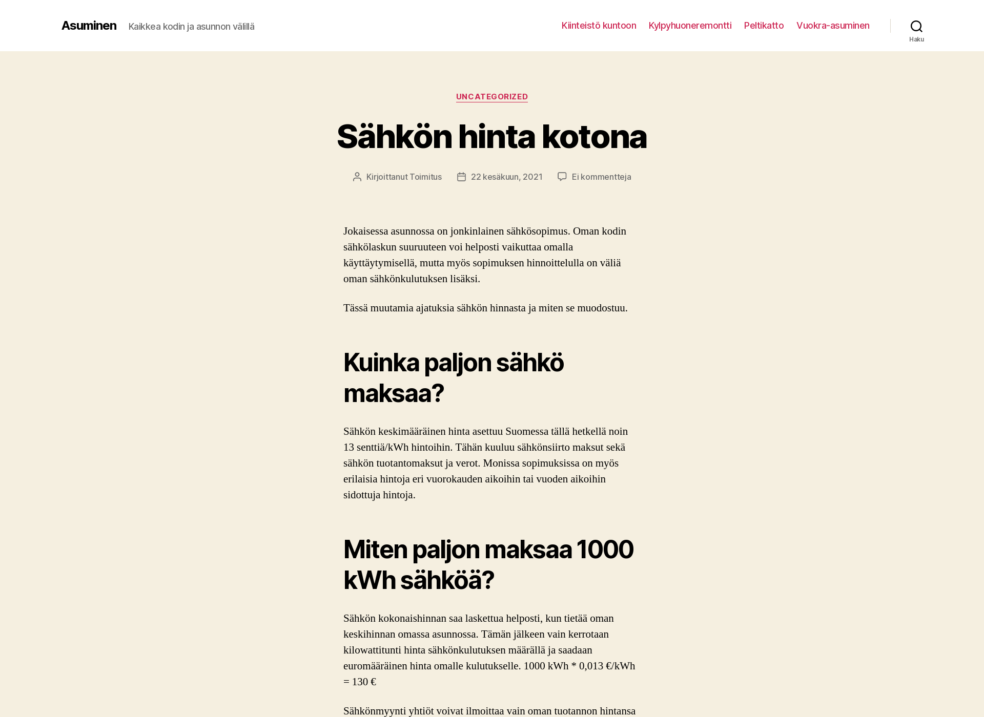 Screenshot for asunto-osasto.fi