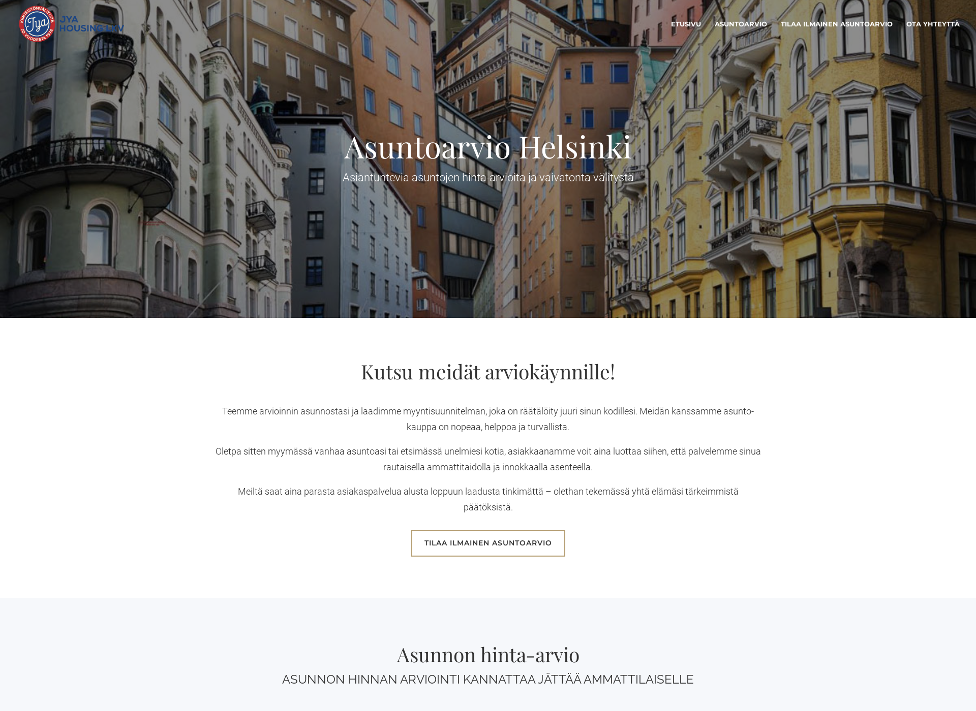 Skärmdump för asuntoarvio-helsinki.fi