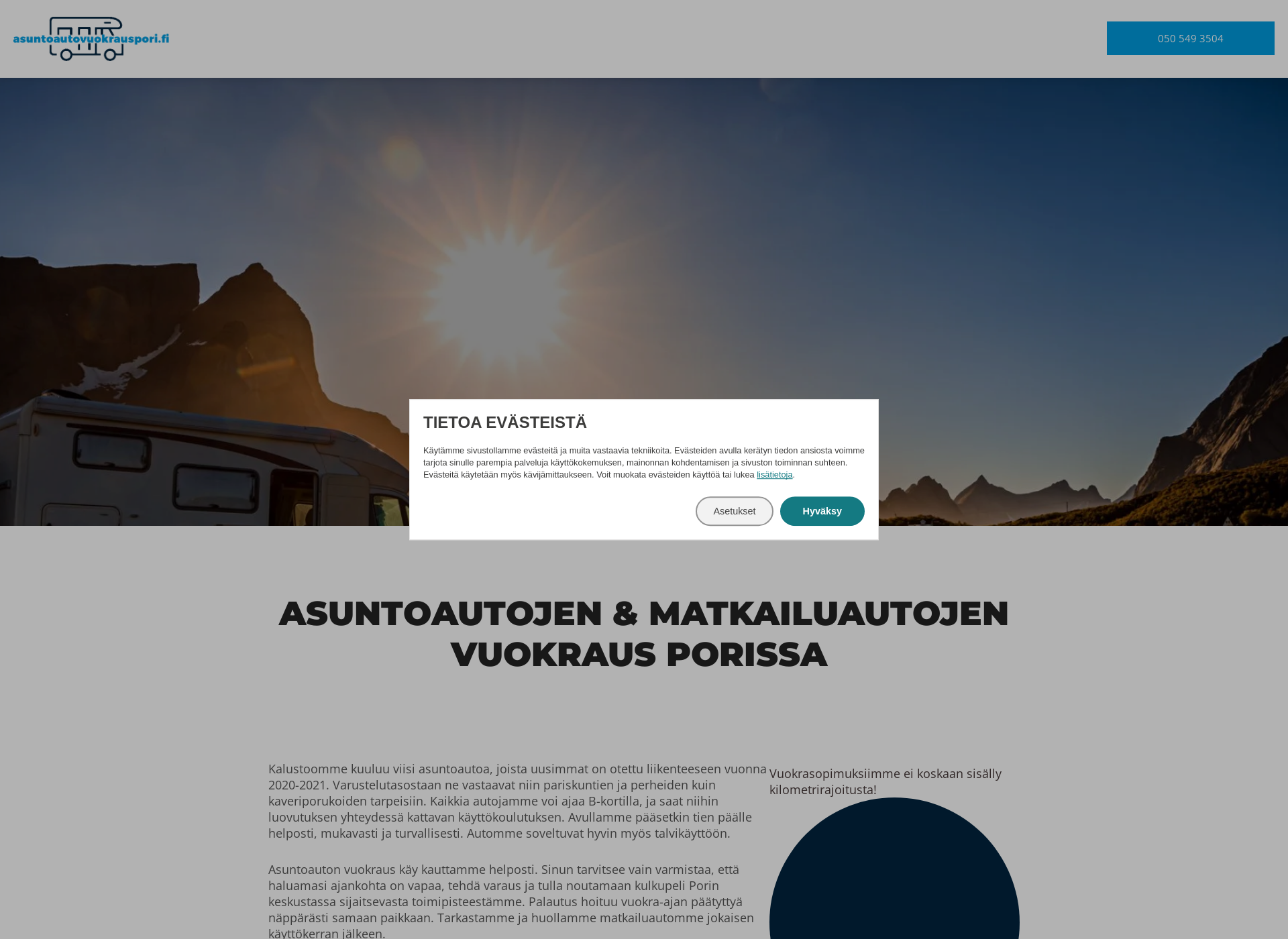 Skärmdump för asuntoautovuokrauspori.fi