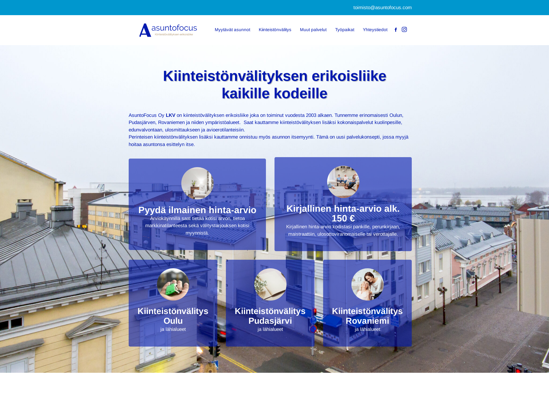 Skärmdump för asuntofocus.fi