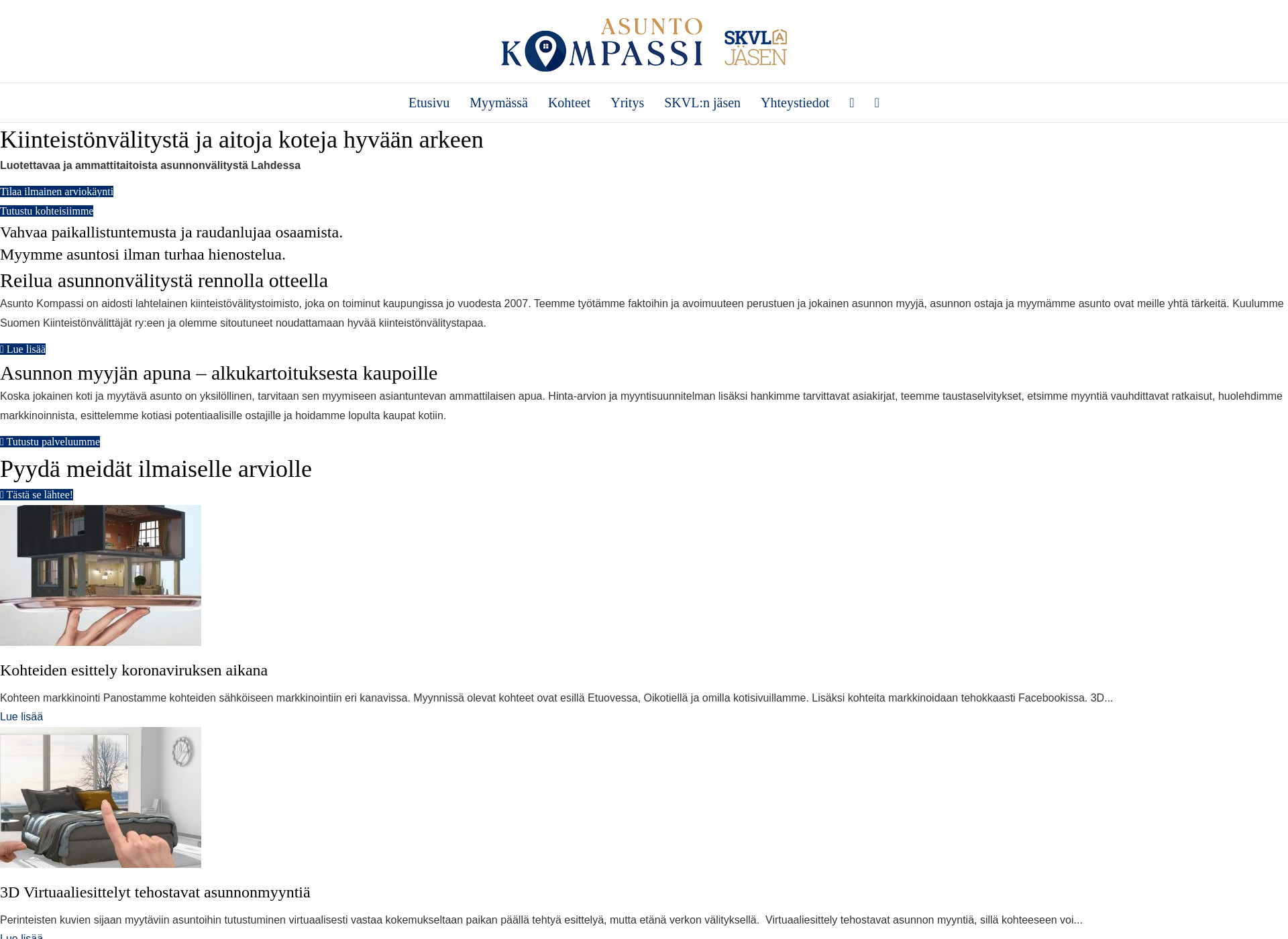 Screenshot for asuntokompassi.fi