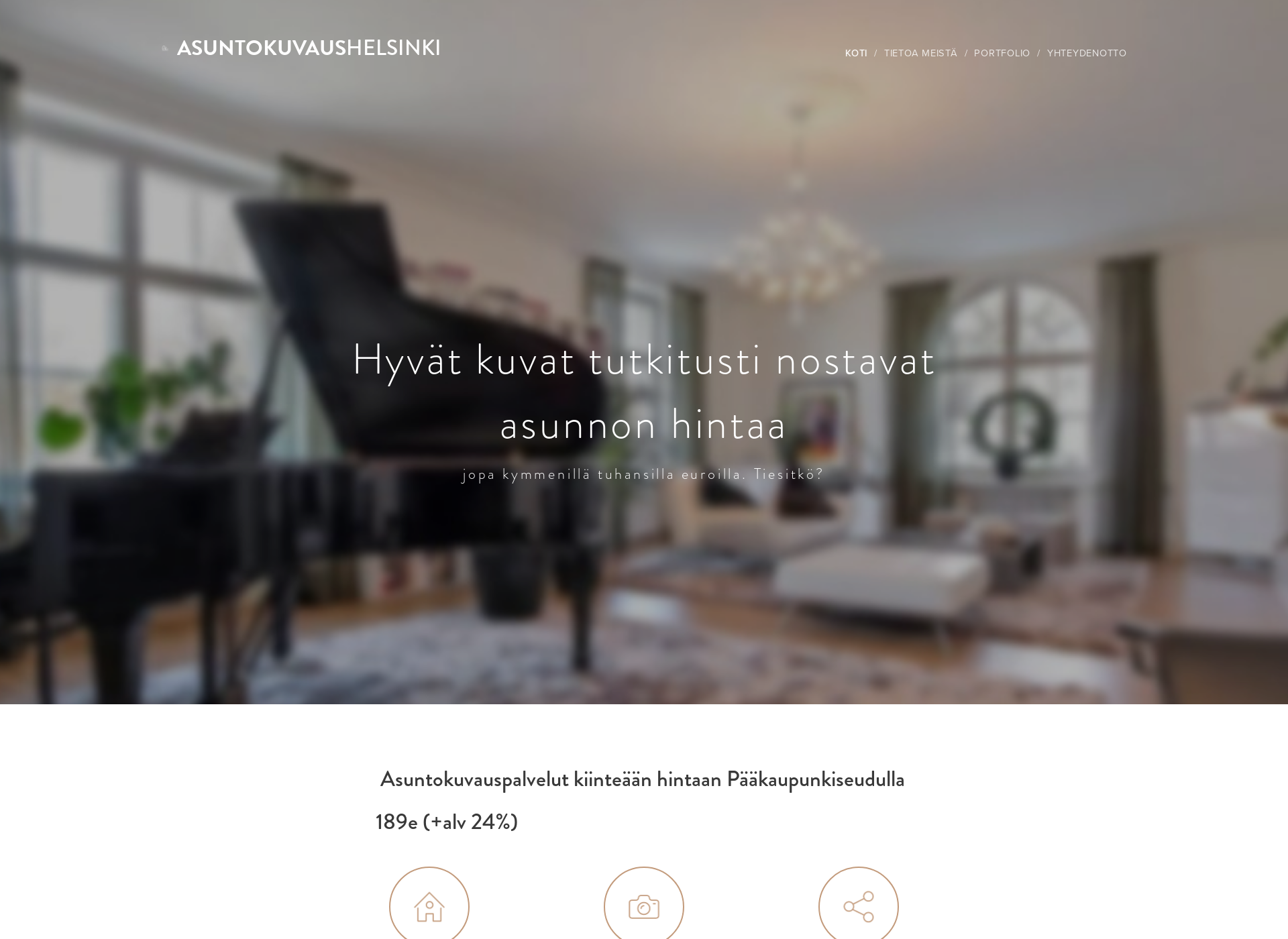 Skärmdump för asuntokuvaushelsinki.fi