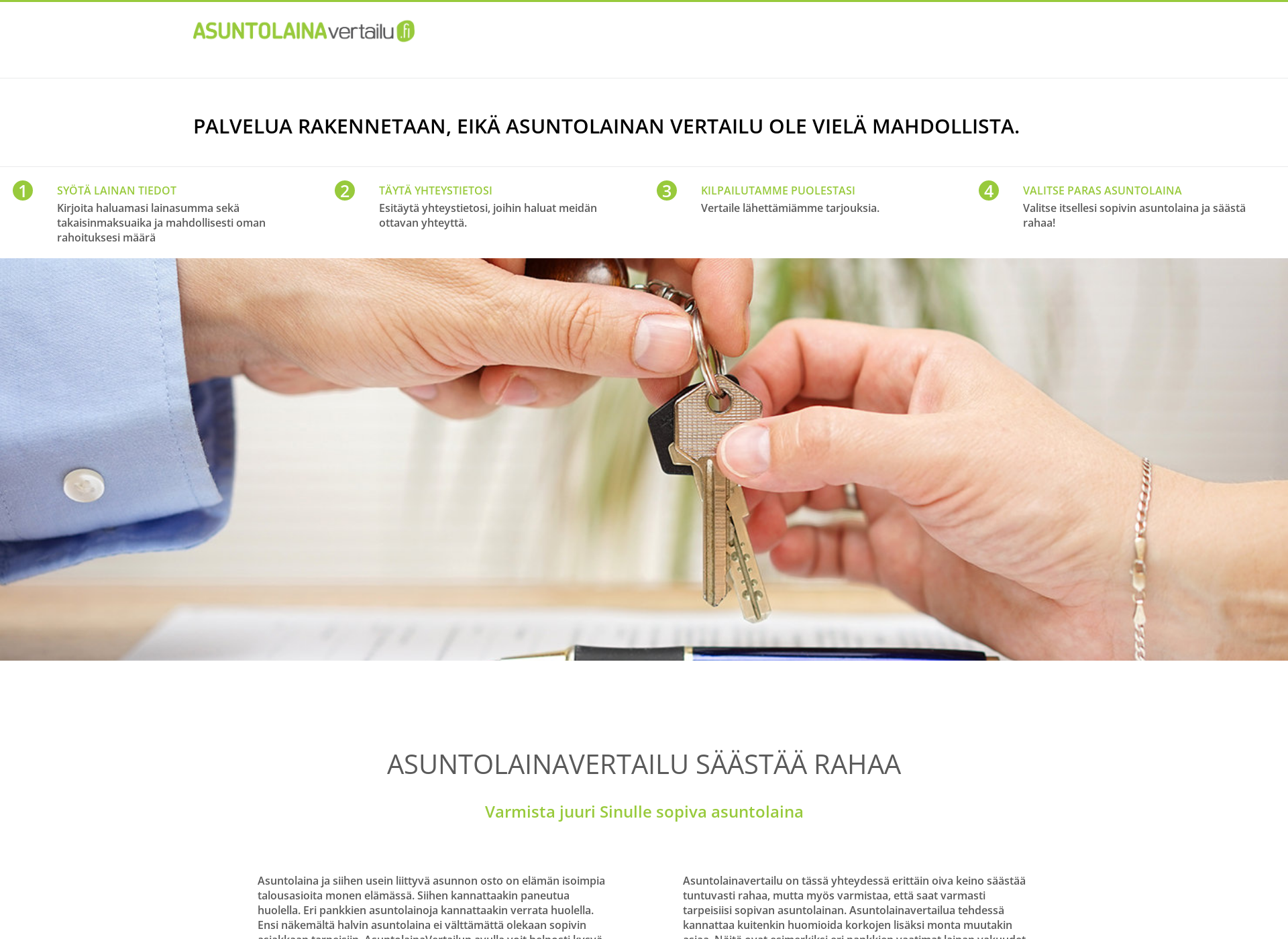 Screenshot for asuntolainavertailu.fi