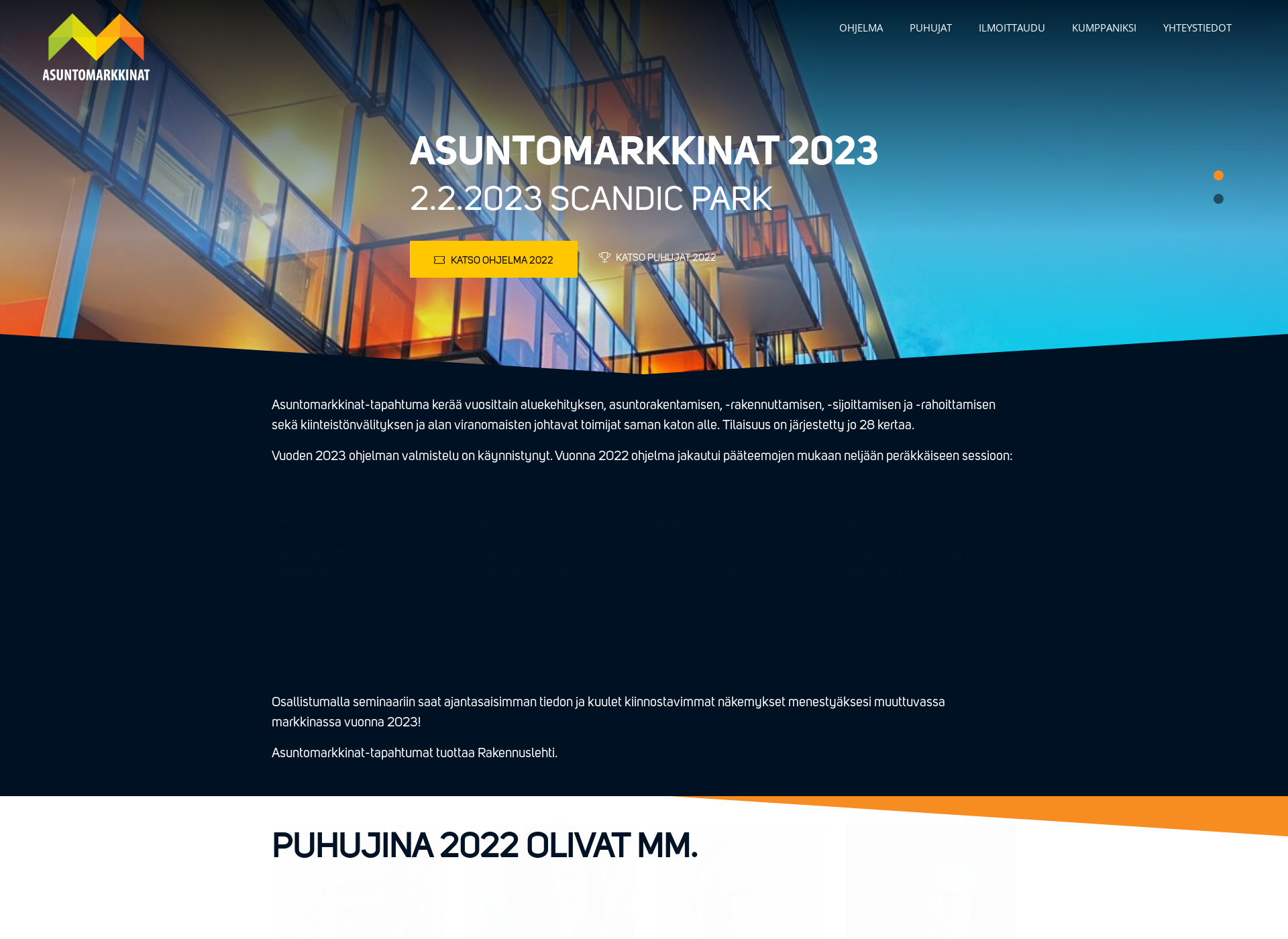 Skärmdump för asuntomarkkinat.fi