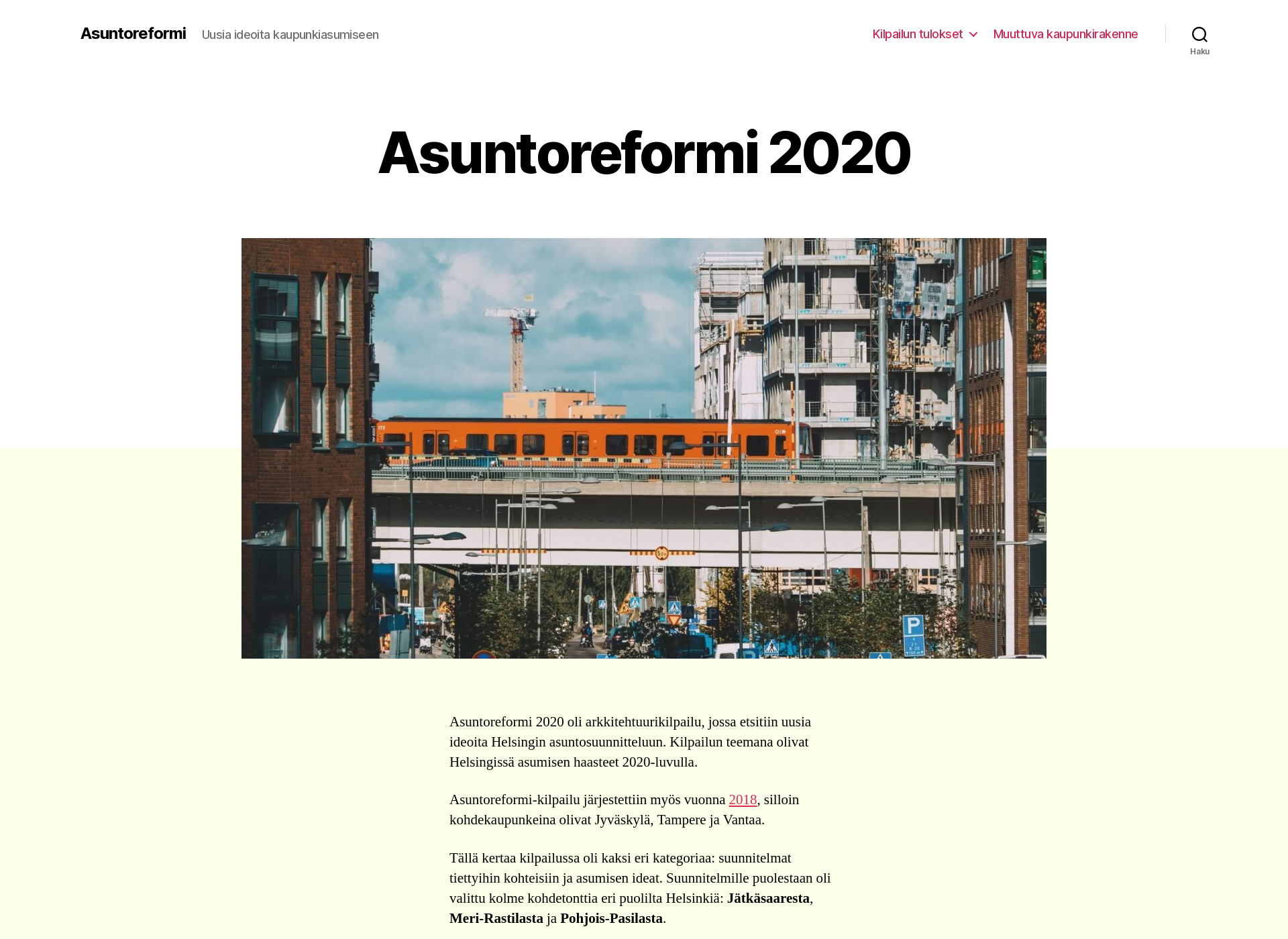 Screenshot for asuntoreformi2020.fi