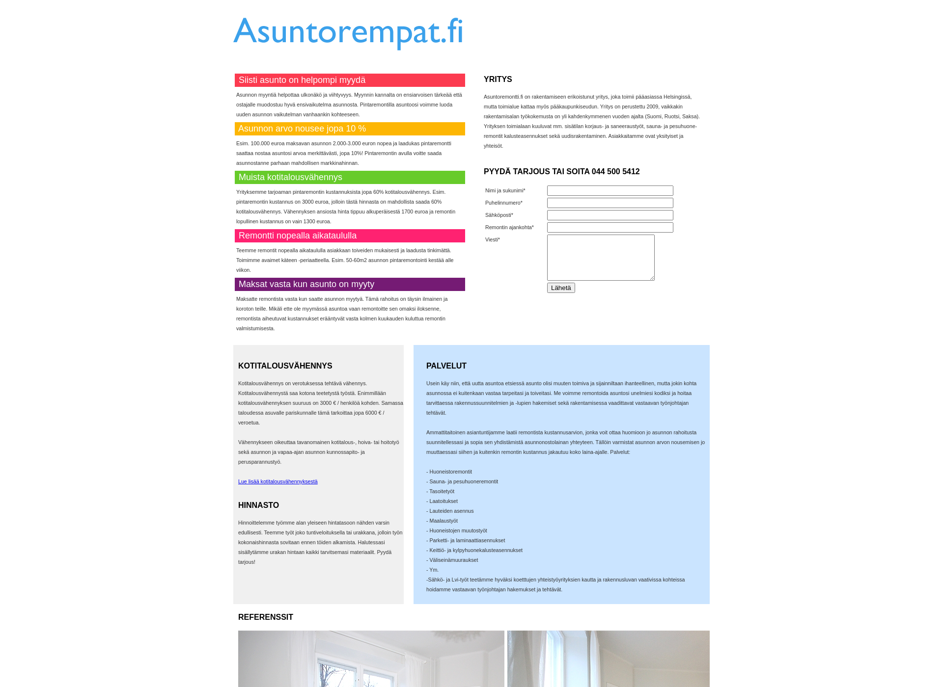 Screenshot for asuntorempat.fi