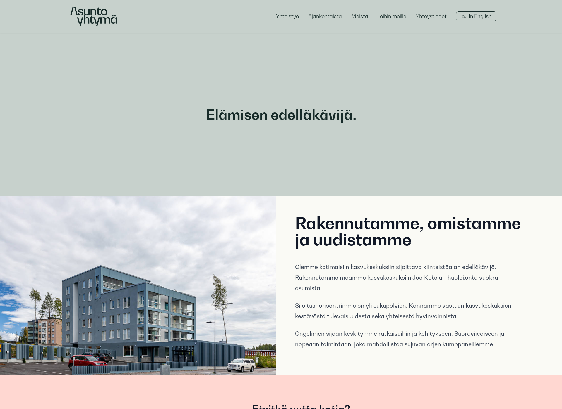 Skärmdump för asuntoyhtyma.fi