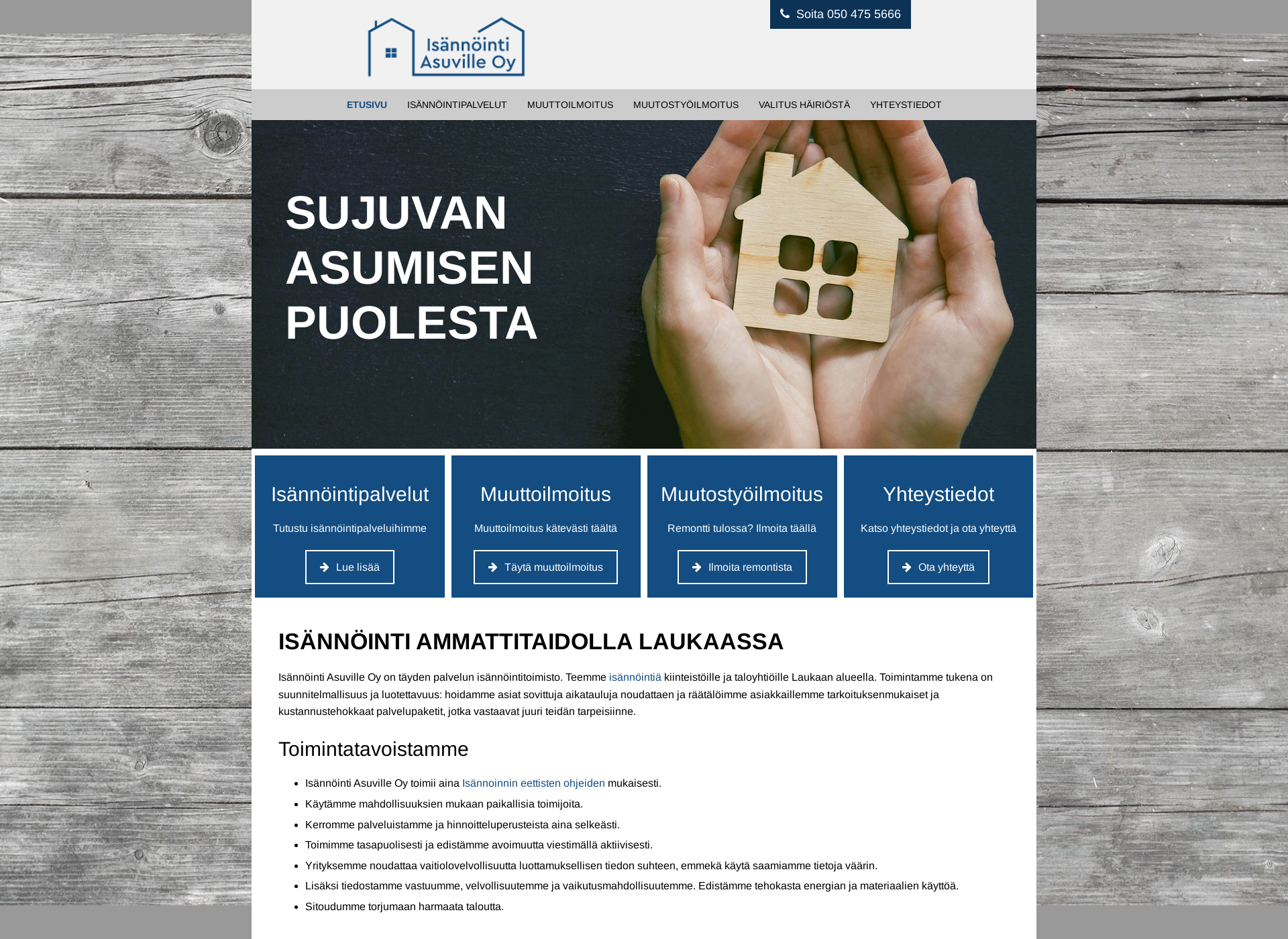Skärmdump för asuville.fi