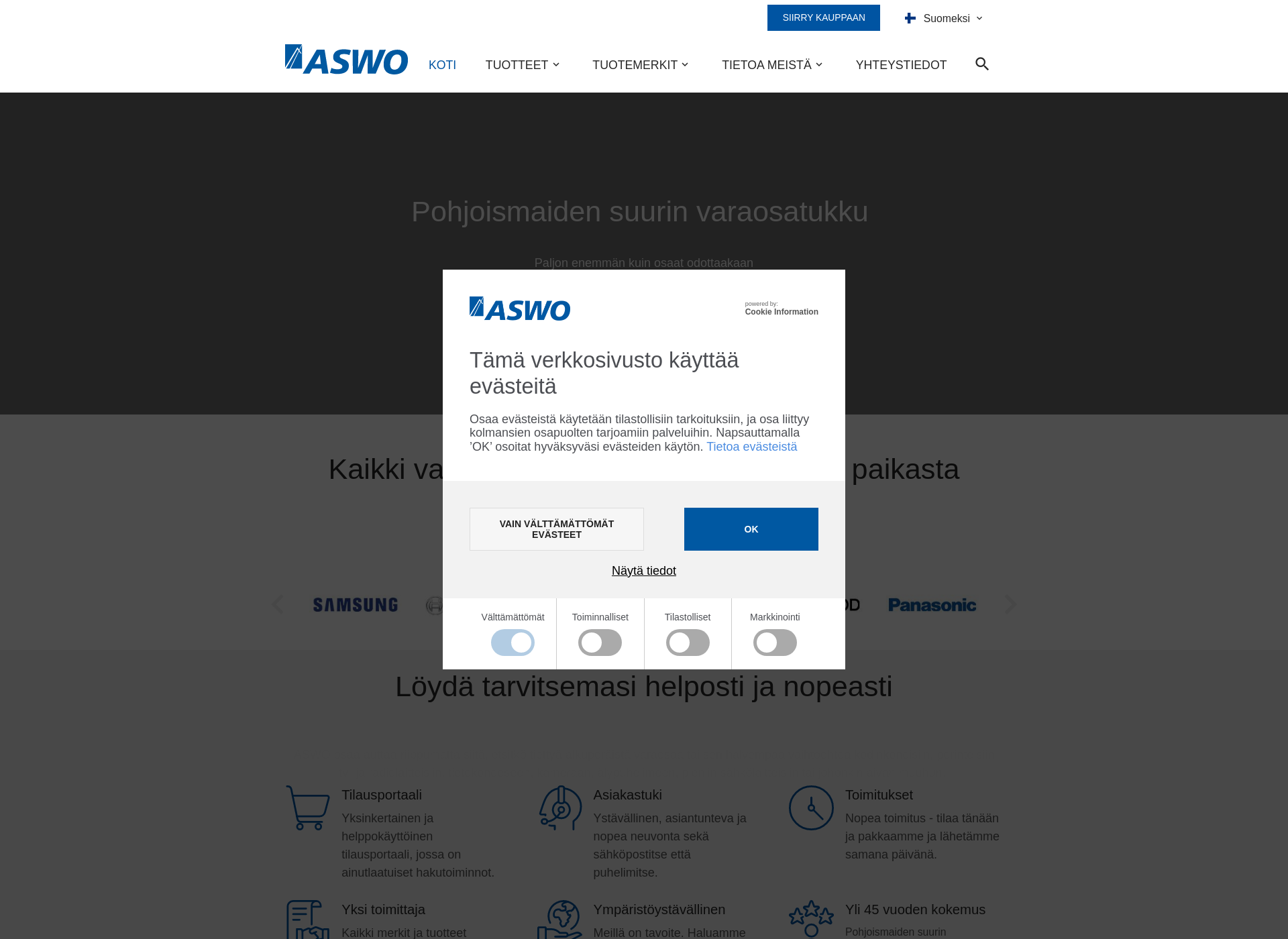 Screenshot for aswo.fi