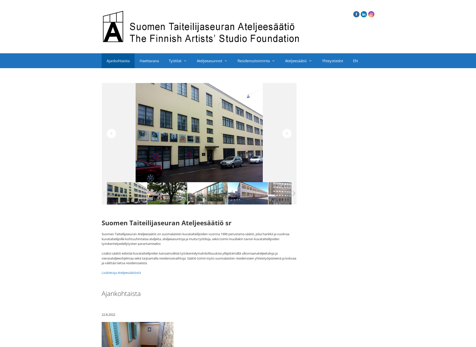 Screenshot for ateljeesaatio.fi