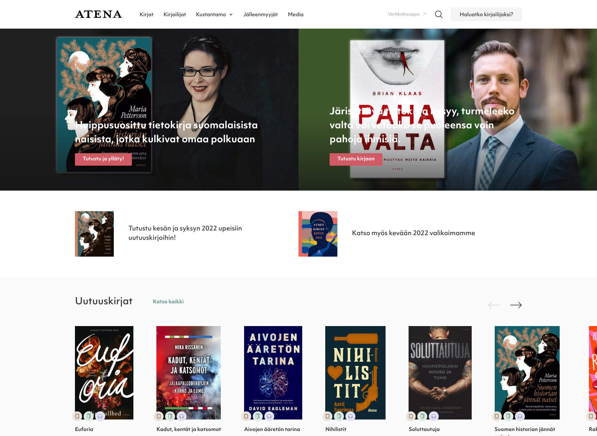 Screenshot for atena.fi