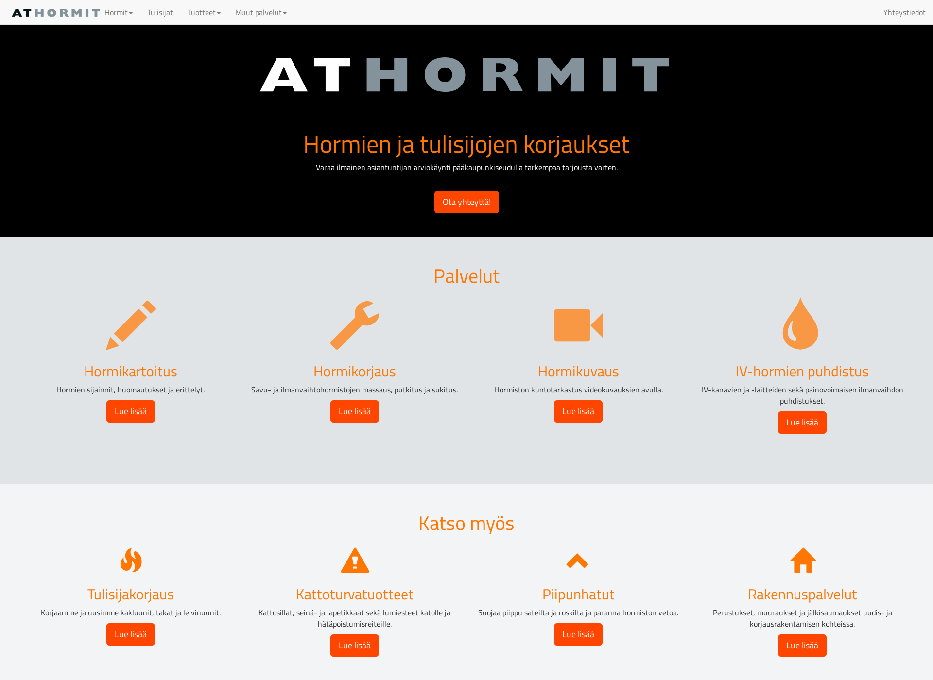 Skärmdump för athormit.fi