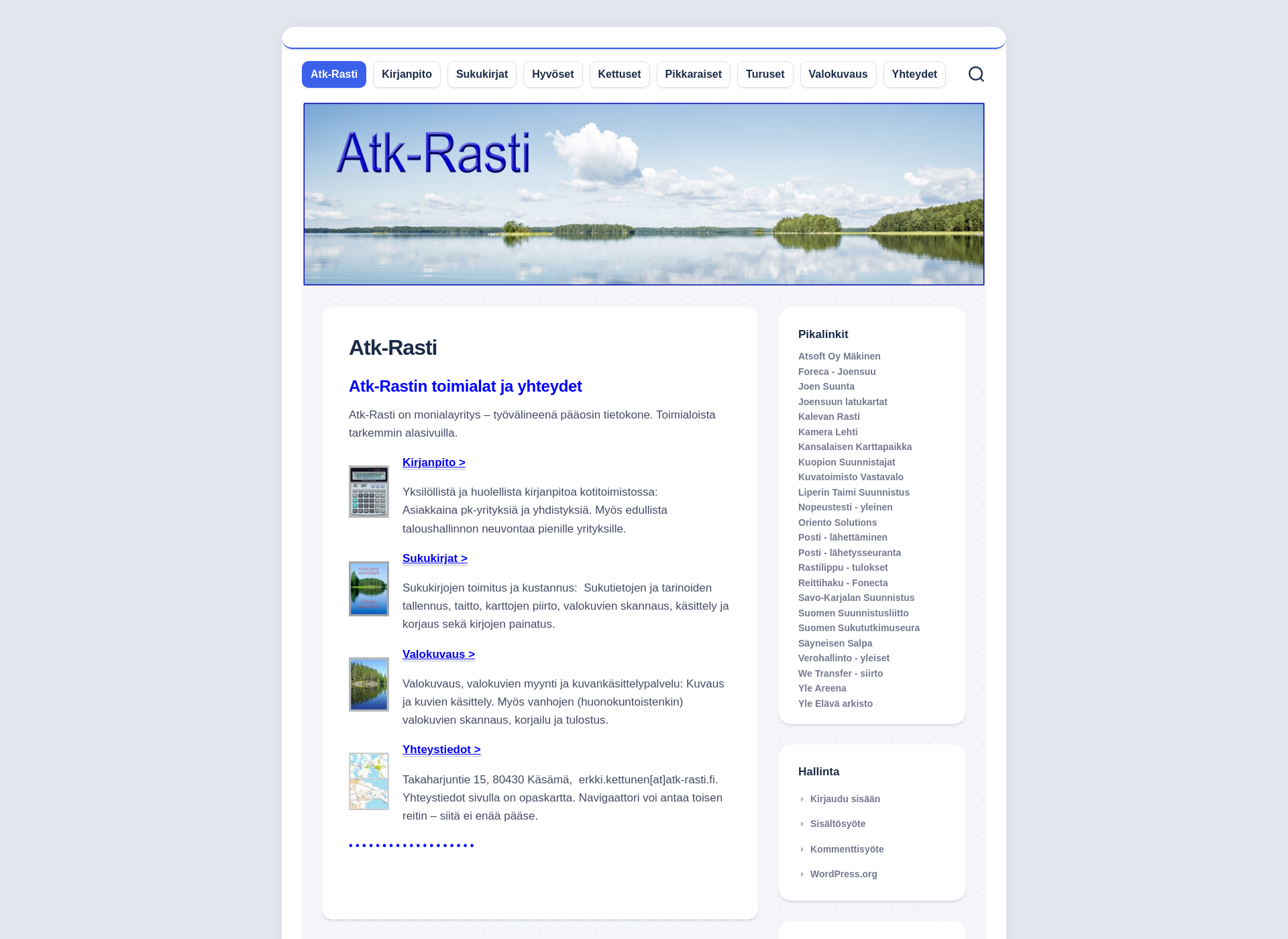Skärmdump för atk-rasti.fi