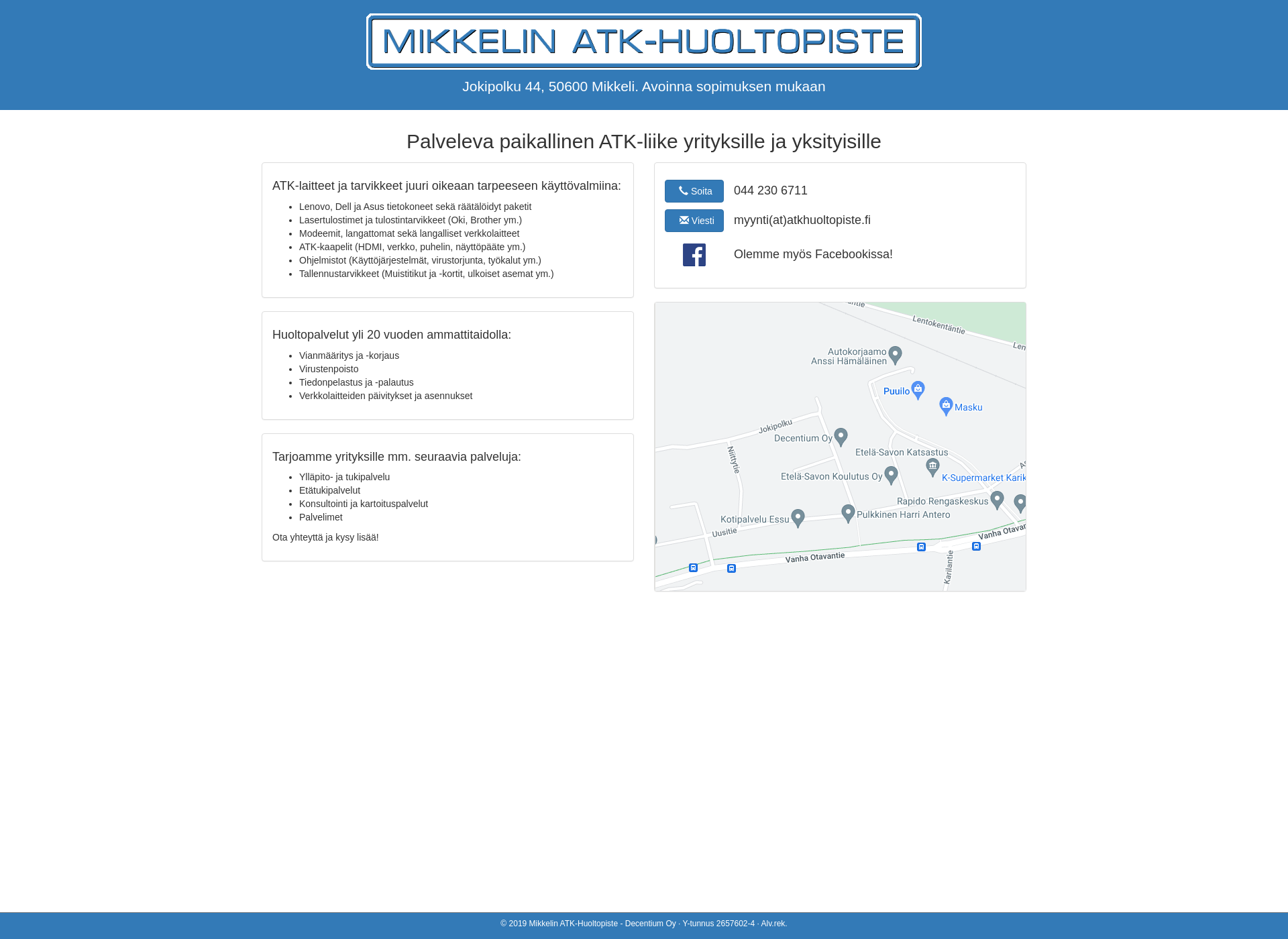 Screenshot for atkhuoltopiste.fi