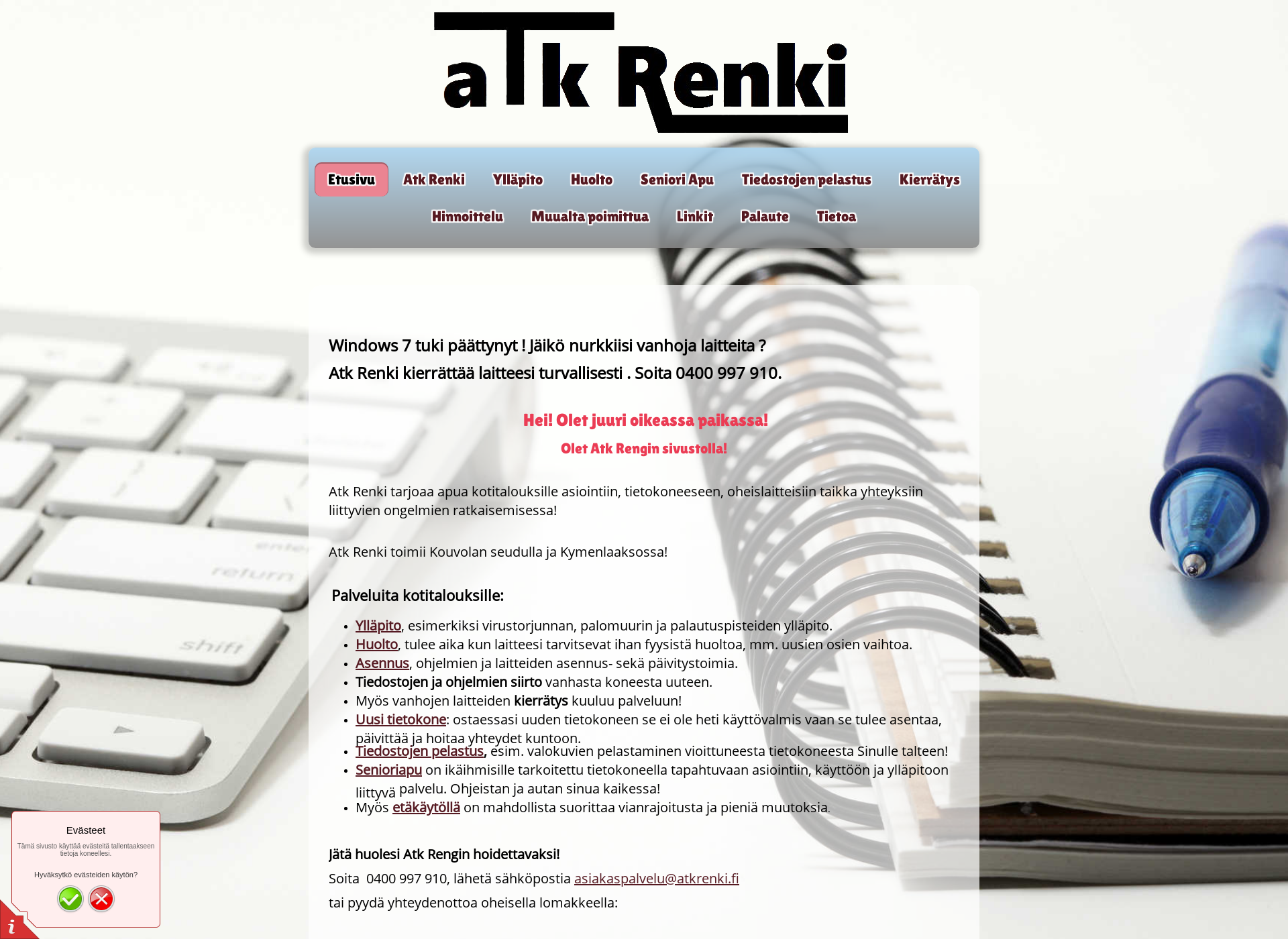 Screenshot for atkrenki.fi